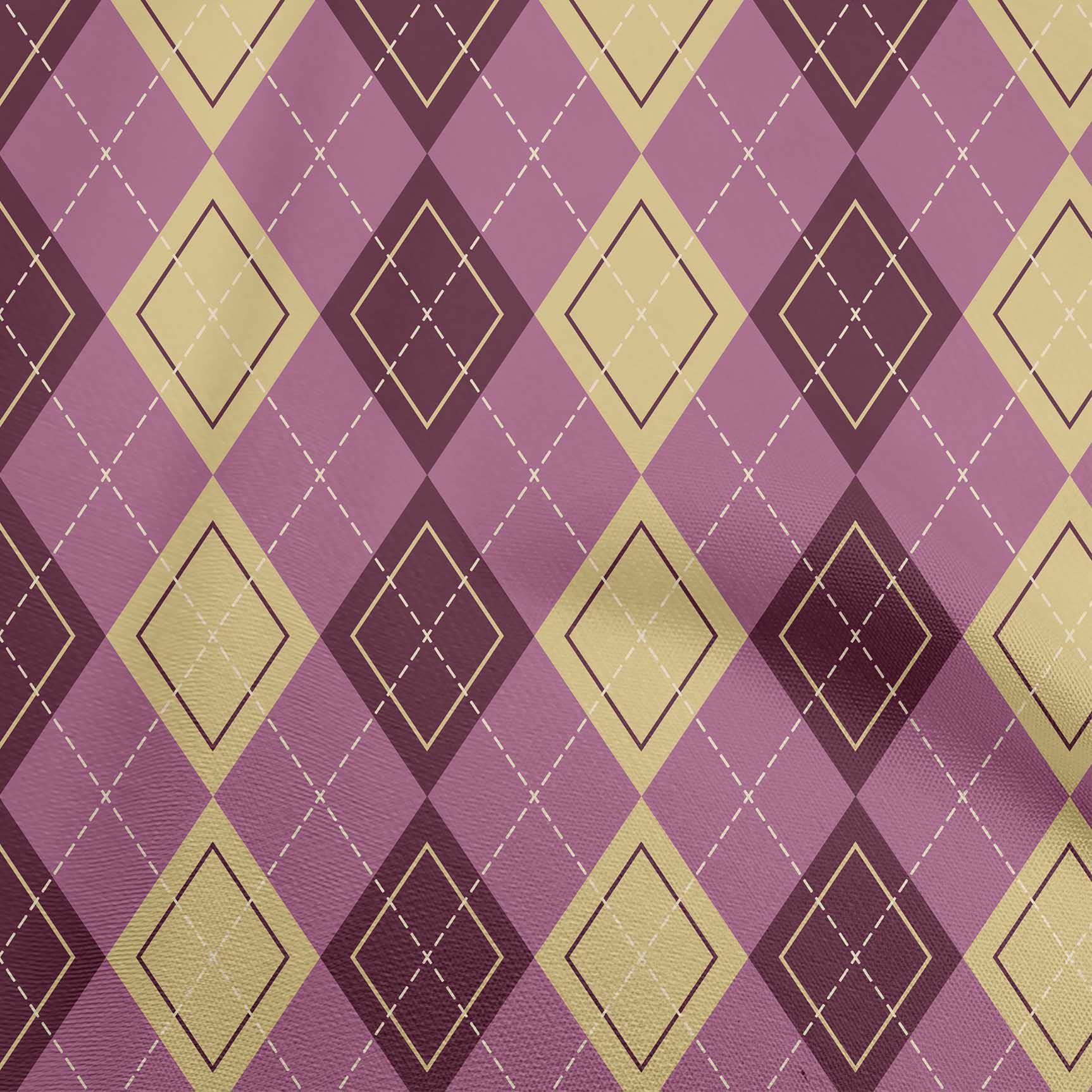 oneOone Velvet Beige Argyle Print Fabric by The Yard - 58 Inch Wide DIY Sewing Material for Clothing, Quilting & Home Decor Projects | Soft Textured Upholstery & Crafting Fabric