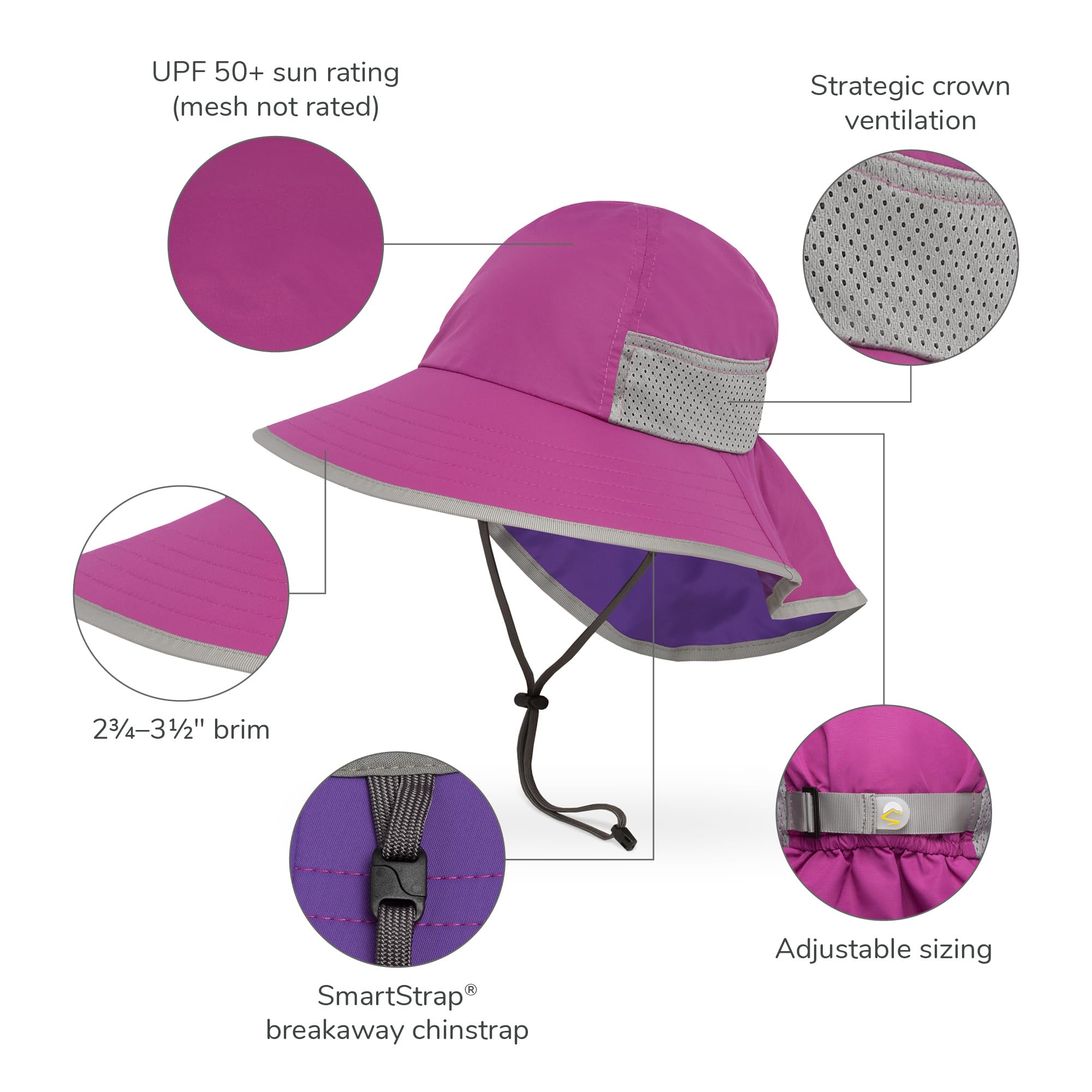 Sunday Afternoons Kids' Play Hat - UPF 50+ Sun Protection, Adjustable Chin Strap, Lightweight & Breathable for Outdoor Activities, Beach, Park, and Playtime