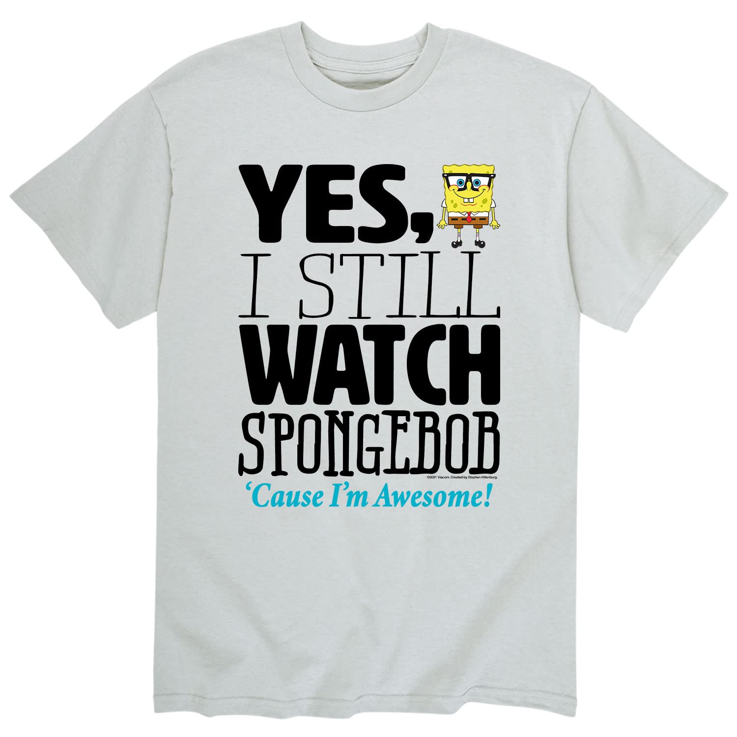 Spongebob Squarepants Graphic T-Shirt for Men - Funny 'Yes I Still Watch Spongebob' Short Sleeve Tee - Casual Wear & Cartoon Fan Gift