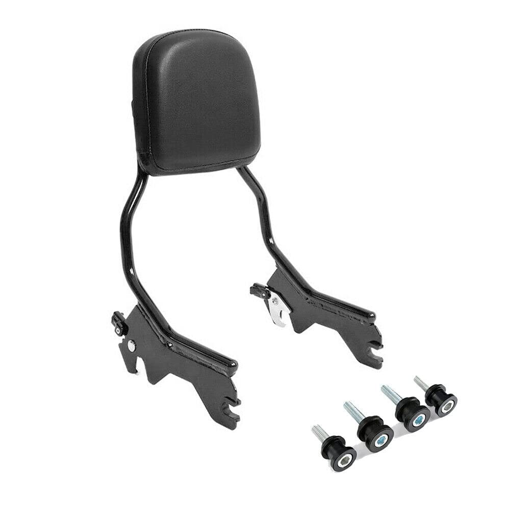Premium TCMT Sissy Bar Backrest with Docking Hardware Kit - Compatible with Harley Davidson Heritage Classic FLHC, Street Bob FXBB (2018-2025), Softail Standard (2022-2024), Softail Slim FLSL & Deluxe FLDE (2018-2021) - Perfect for Long Rides & Passenger Comfort