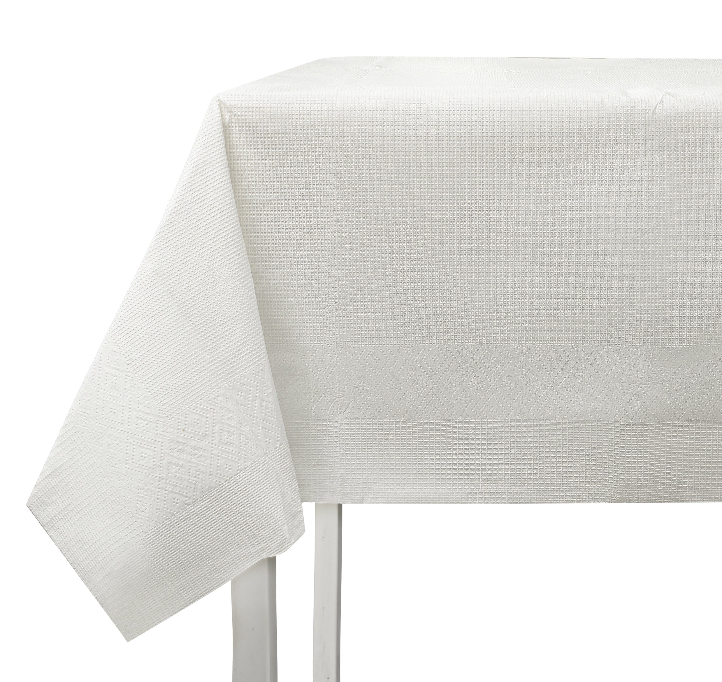Premium 3-Ply White Tablecloth 54x108 Inches - Pack of 5 - Perfect for Weddings, Parties, and Restaurant Dining