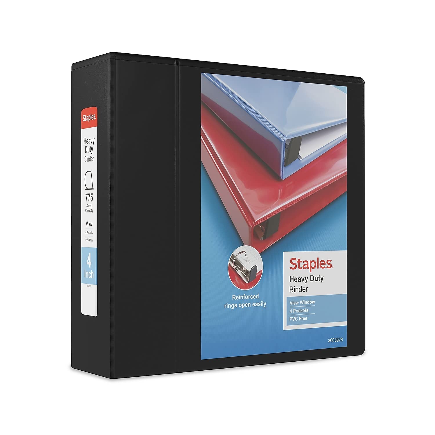 Heavy-Duty 4-Ring Binder with Clear View Cover - Durable Document Organizer for Office, School & Presentations | Letter Size 3 Inch Capacity