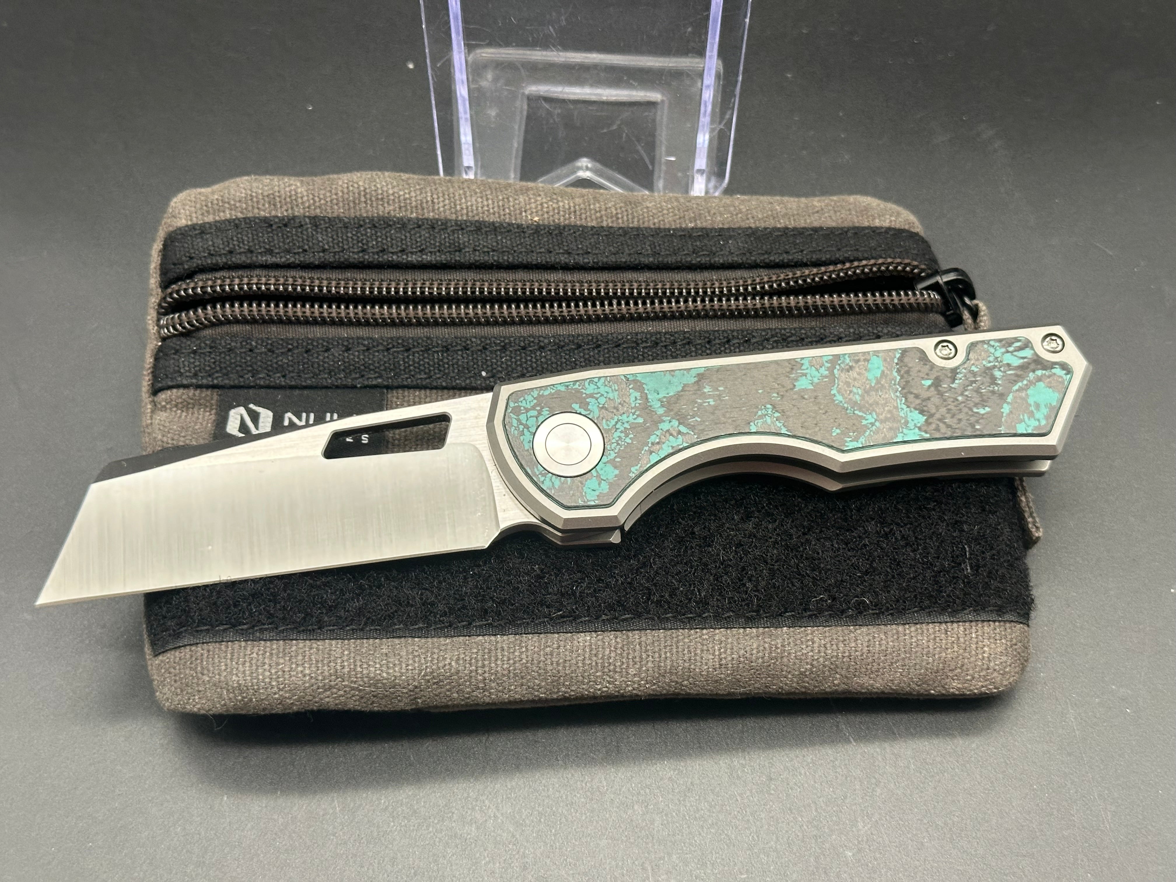Brian Brown Yeager M V2 Titanium & Camo Carbon Fiber Knife with M390 Blade - EDC, Outdoor, Tactical, and Survival Use