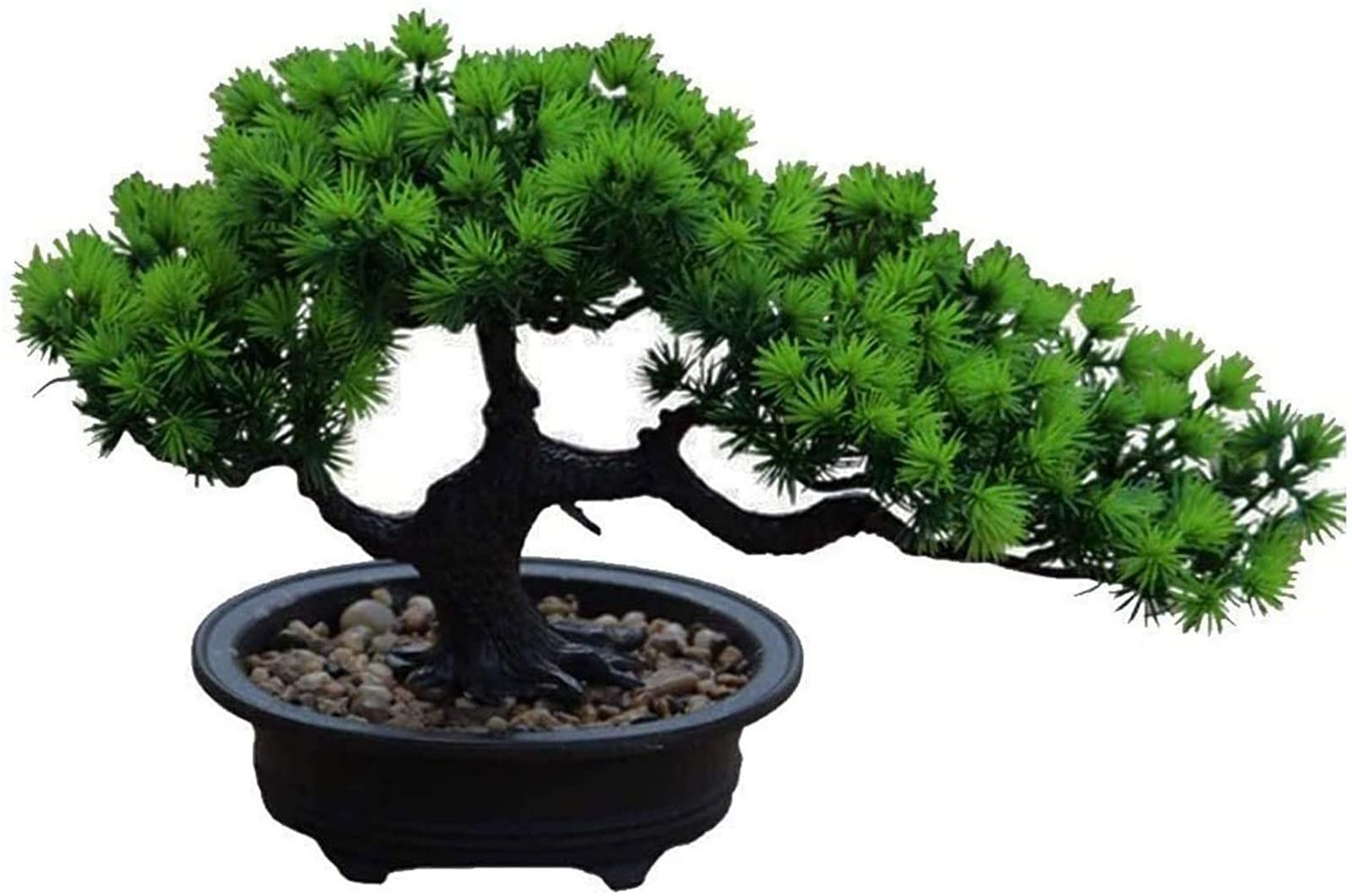 TLTJSQ Artificial Bonsai Tree - Realistic Fake Pine Bonsai for Home, Office & Desk Decor | Small Potted Green Plant for Living Room, Workspace & Welcome Decor | Perfect for Zen Decor, Gift Giving & Interior Design