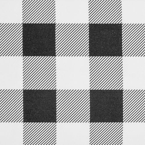 43 - White/Black - Buffalo Plaid