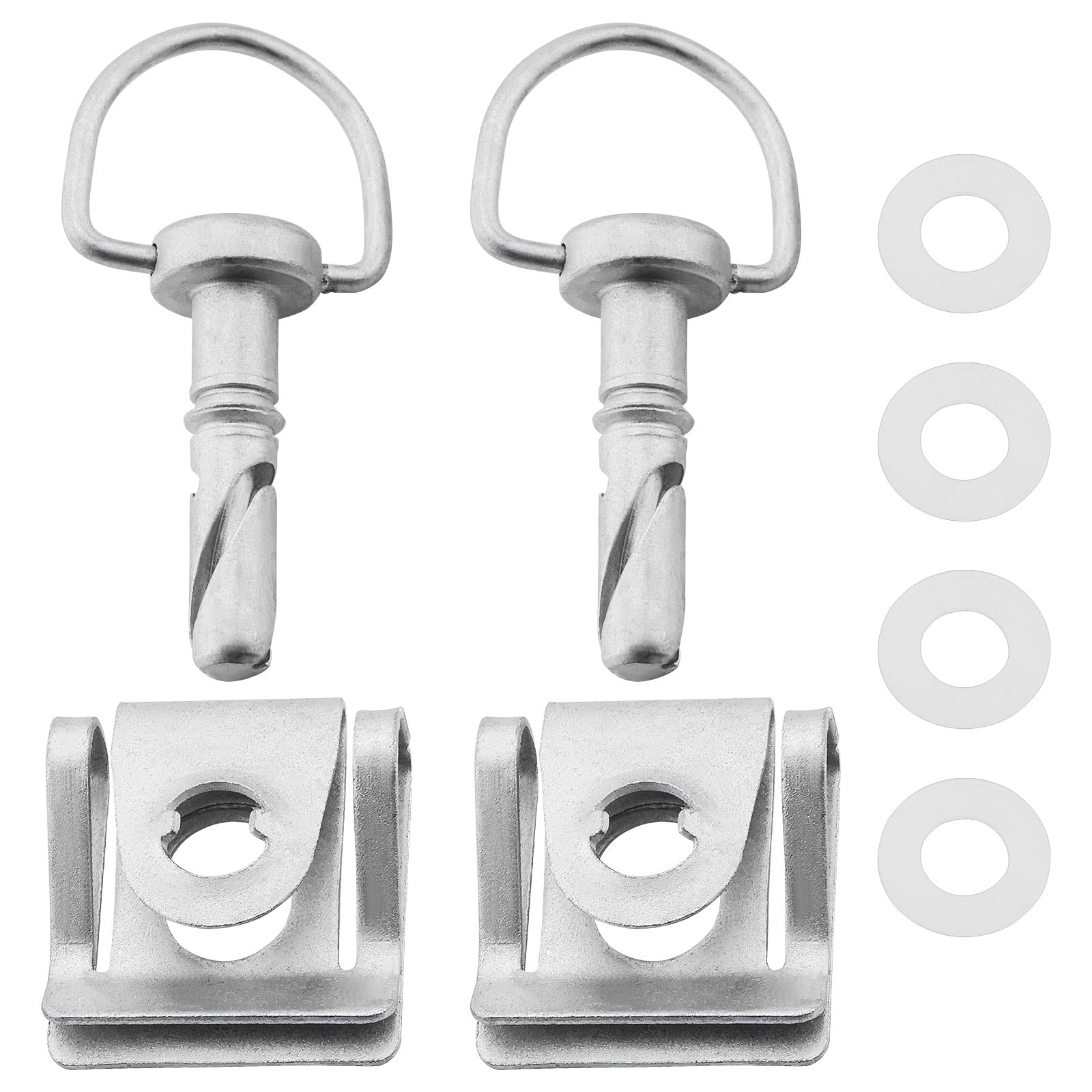 2 Sets Car Engine Cover Bolt Nuts Rotary Catch 4519880067 A4519880067 - Compatible with Smart 451 & Fortwo 2007-2015 Models - Perfect for Engine Cover Repair and Maintenance