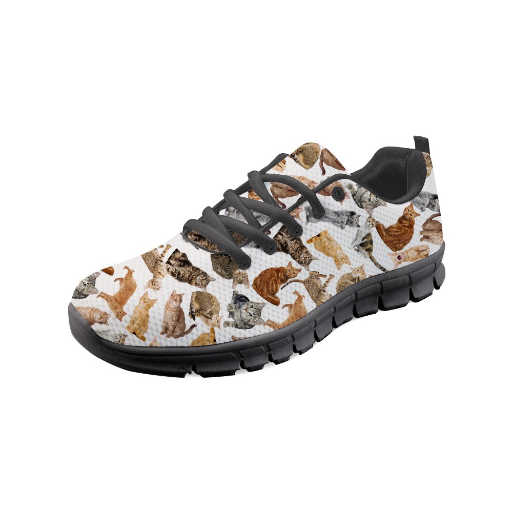 FOR U DESIGNS Women's Casual Flats Sneakers - Soft Running & Walking Shoes with Butterfly Print - Comfortable Slip-On Shoes for Work, Travel & Everyday Wear