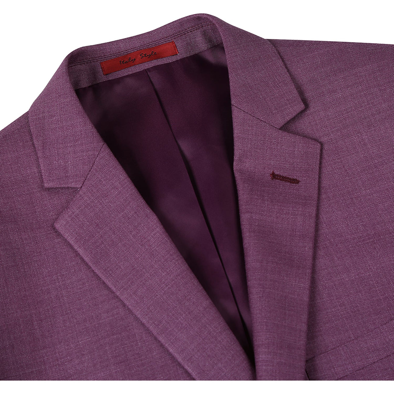 Alessandro Vitello by Renoir Berry Slim Fit Notch Lapel Solid Suit 293 16 | Men's Formal Business Attire for Weddings, Interviews & Special Occasions