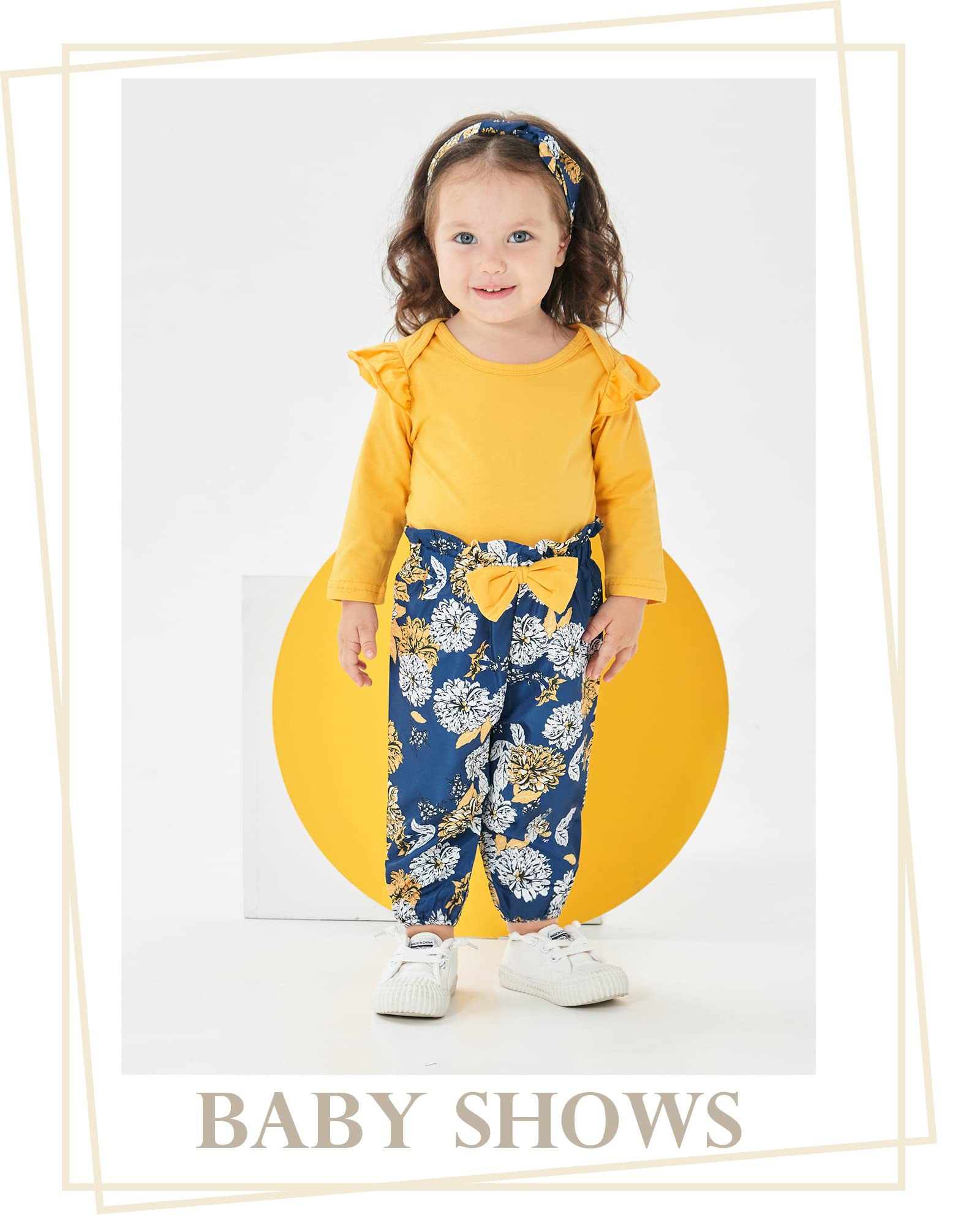 Adorable Infant Baby Girl Clothes Set - Soft Long Sleeve Romper & Pants Outfit for Newborns | Fall/Winter Baby Fashion | Perfect for Family Photos, Playdates & Holiday Gatherings
