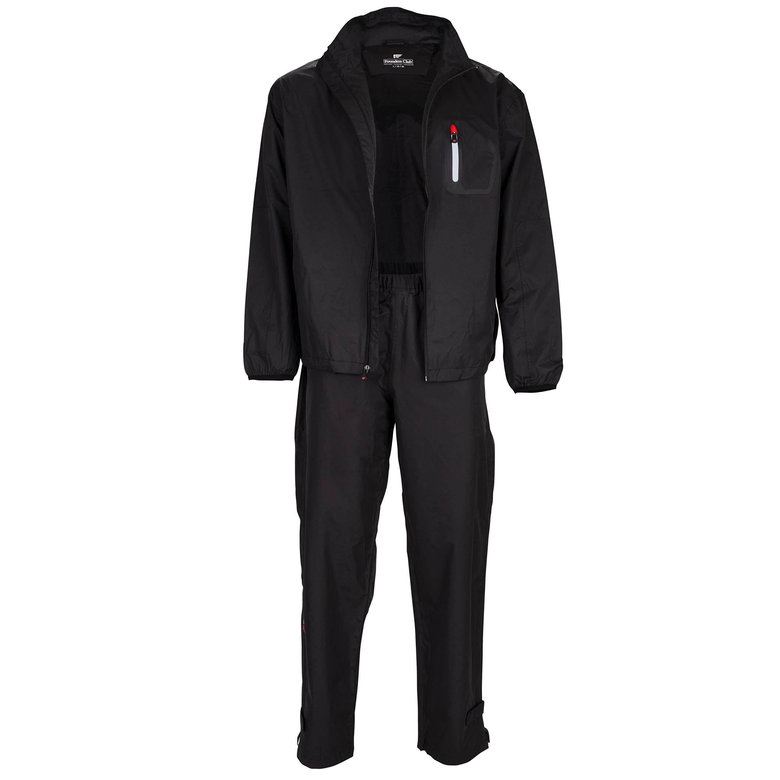 Founders Club Men's Waterproof Golf Rain Suit - Lightweight Jacket & Pants Set for All-Weather Protection | Ideal for Golfing, Hiking & Outdoor Activities