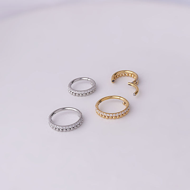 16G Surgical Steel CZ Septum Piercing Ring - Hypoallergenic Nose Jewelry for Women & Men - Perfect for Everyday Wear, Parties & Alternative Fashion