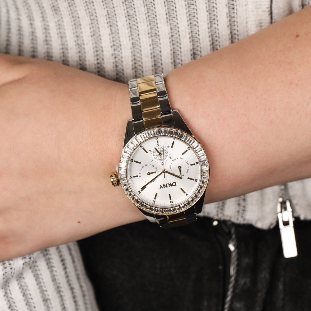 DKNY Nolita Multi Glitz DK1L027M0075 Women's Watch - Waterproof, Stainless Steel, Fashion Chronograph for Business, Party & Everyday Wear