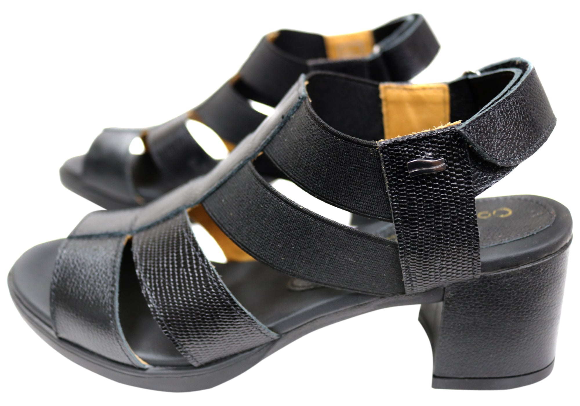 Opananken Chantel Women's Comfortable Leather Mid Heel Sandals - Stylish & Supportive for Work, Date Night & Summer Outfits