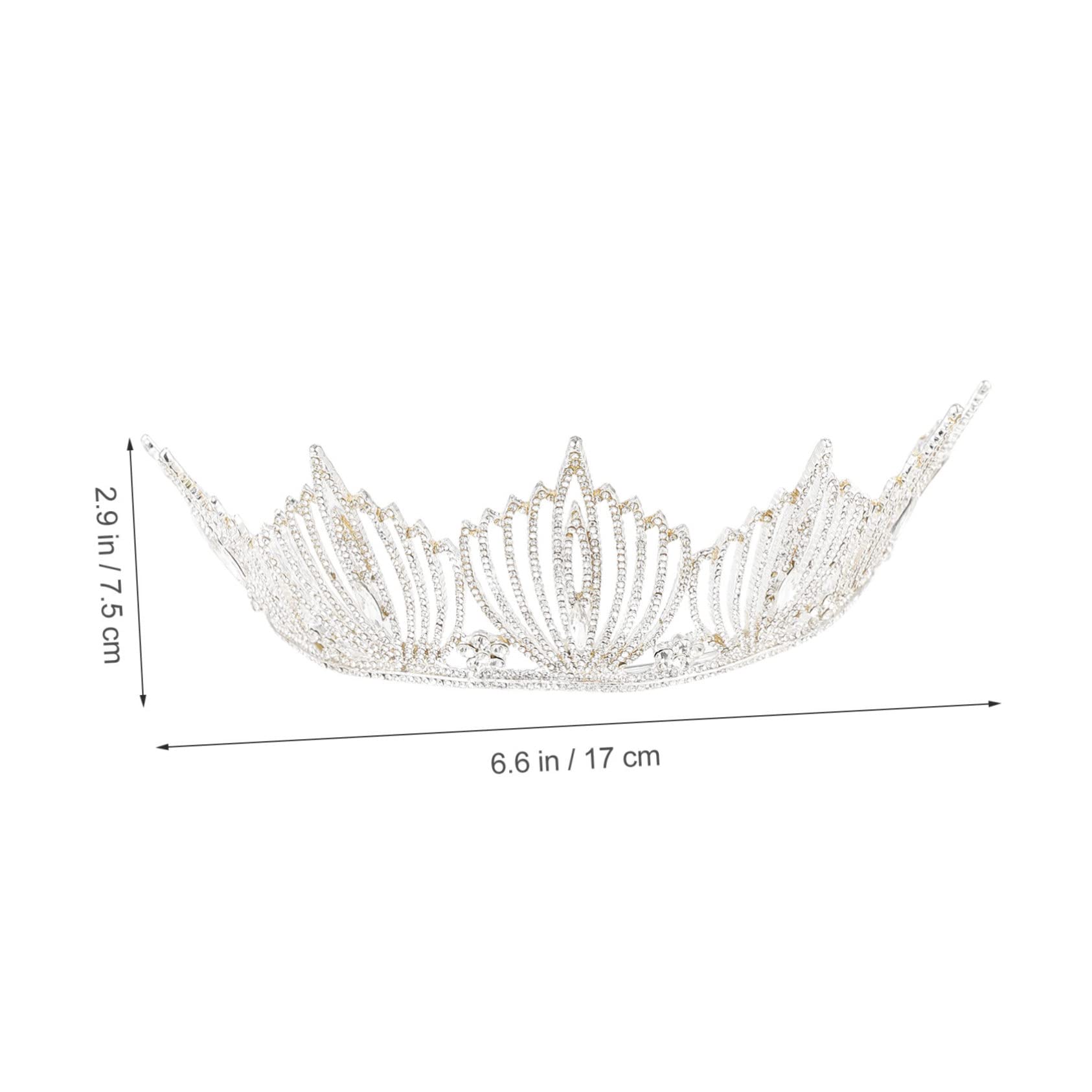 Baroque Bridal Tiara for Women - Crystal Princess Wedding Headpiece, Queen Pageant Crown, Cosplay Hair Accessory for Brides, Cake Toppers & Special Occasions