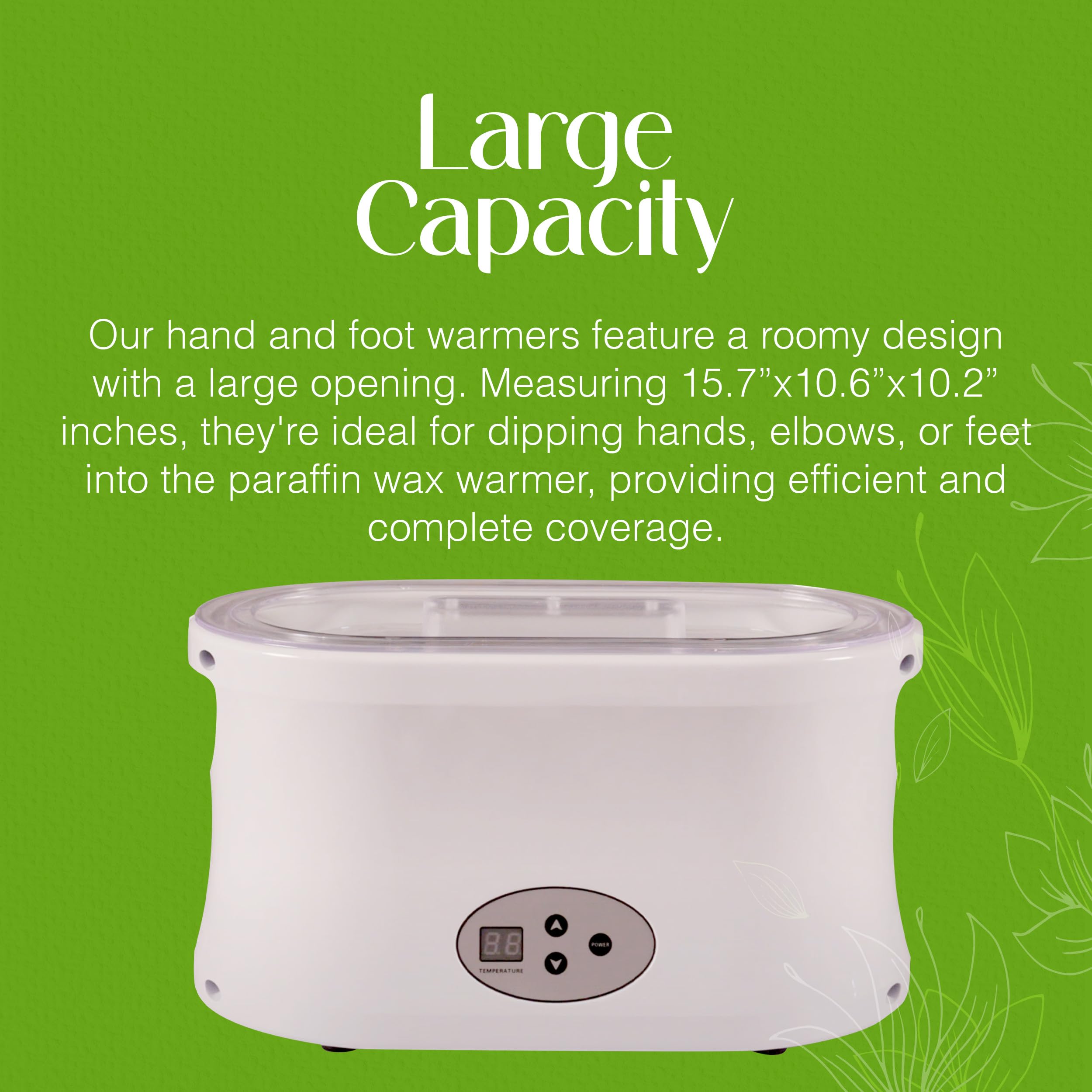 Professional Paraffin Wax Machine for Hand & Foot Spa - Digital Heat Control, 12 lbs Wax Capacity - Perfect for Home Salon, Pedicure & Manicure Treatments
