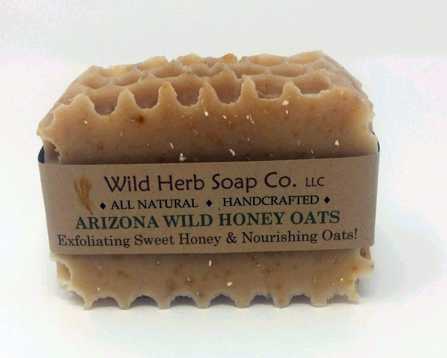 Organic Arizona Wild Honey & Oats Natural Soap Bar - Moisturizing & Exfoliating for Sensitive Skin - Perfect for Daily Face & Body Cleansing, Gifts & Self-Care Routine