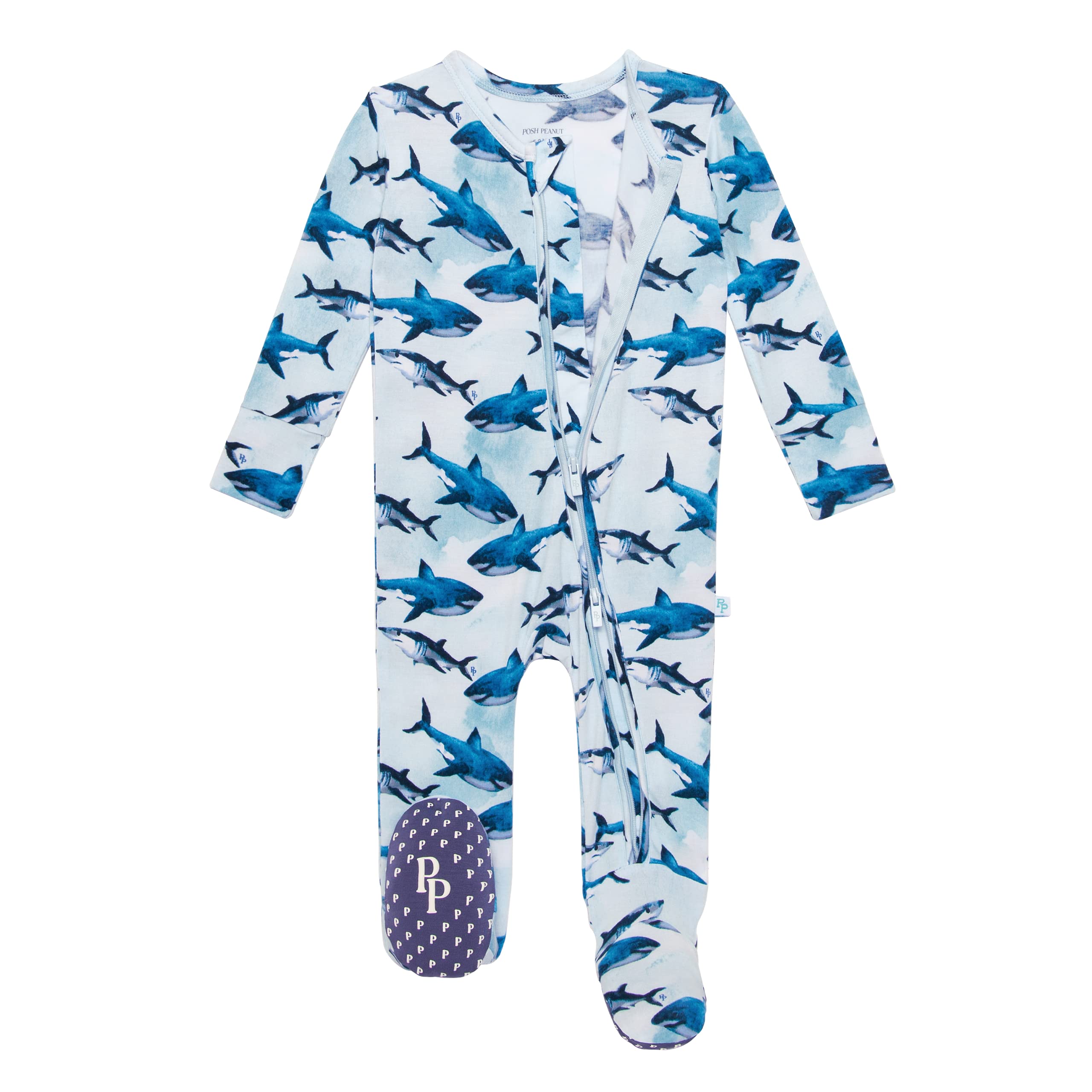 Posh Peanut Baby Rompers Pajamas - Soft Bamboo Viscose Newborn Sleepers & One-Piece PJs for Boys & Girls - Perfect for Bedtime, Playtime & Photo Shoots