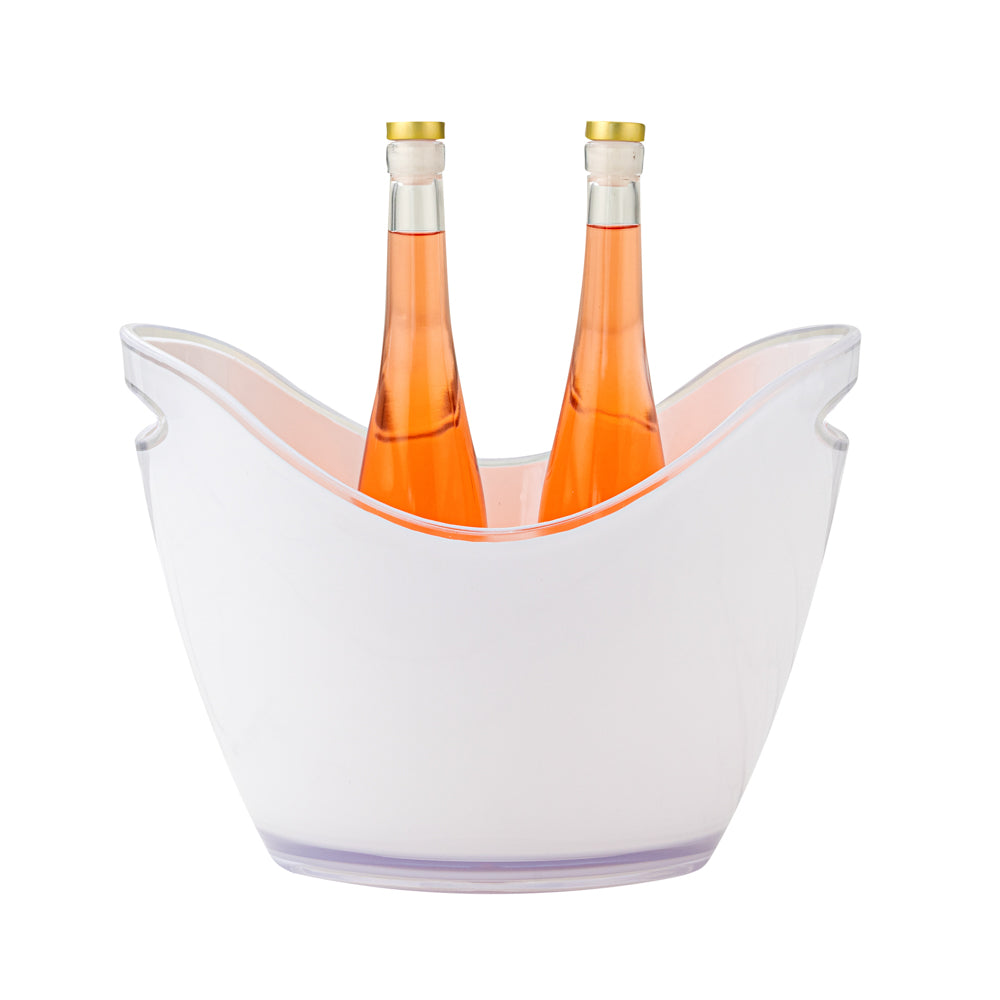 Frosted Champagne Wine Bucket - 7.4 Quart (7L) Stainless Steel Ice Container - 13.75