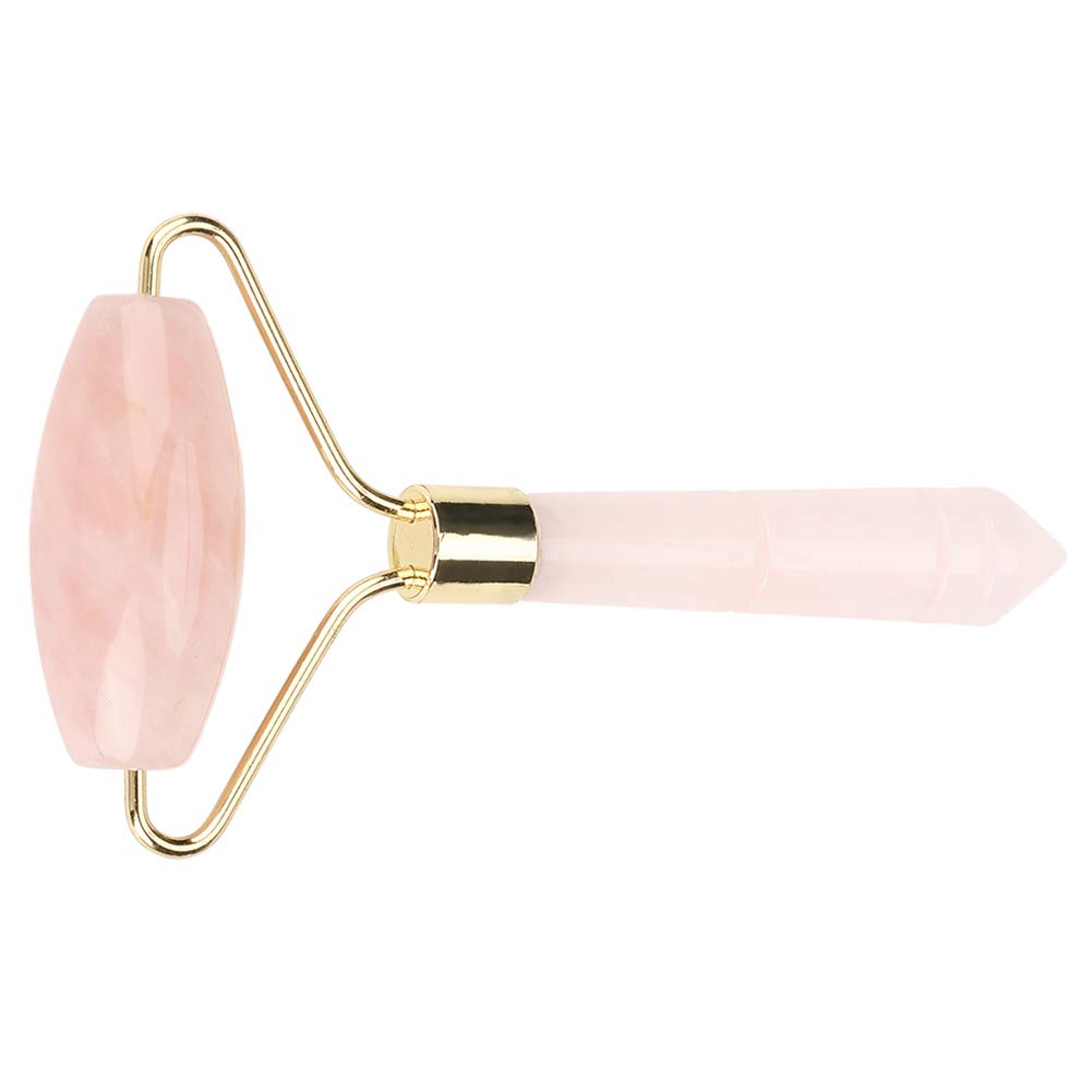 Natural Rose Quartz Facial Massage Roller - Jade Crystal Roller for Face & Body, Anti-Aging Skincare Tool, Wrinkle Reducer & Beauty Accessory - Perfect for Home Spa, Relaxation & Lymphatic Drainage