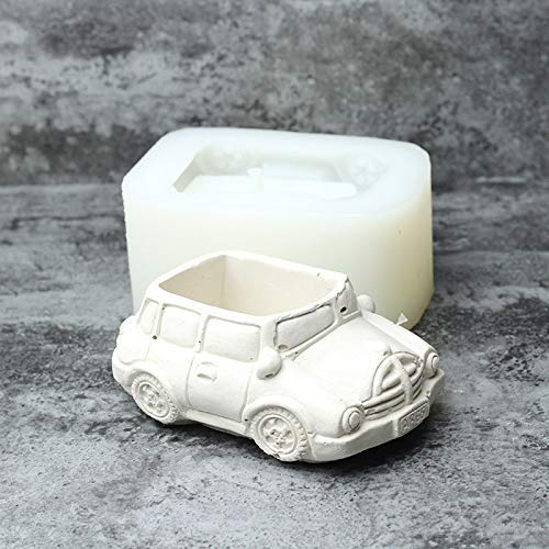 Silicone Car-Shaped Flower Pot Mold for Concrete Planters - DIY Cement Craft Decoration Tool for Home & Garden Decor