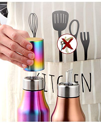 Premium Stainless Steel Oil Dispenser Bottle 500ml - Leak Proof Kitchen Container for Olive Oil, Balsamic Vinegar & Soy Sauce | Perfect for Cooking, Salad Dressing & Home Kitchen Organization