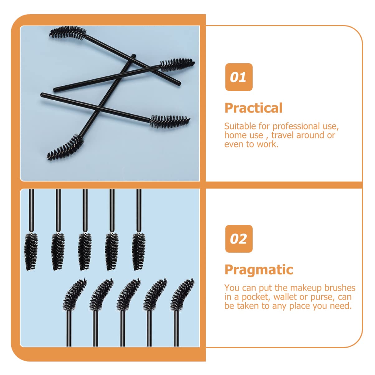 250 Pcs Elbow Mascara Brushes - Professional Lash & Eyebrow Makeup Tools Kit for Women - Portable Salon Supplies, Perfect Birthday Gift - Ideal for Home, Travel & Professional Makeup Use