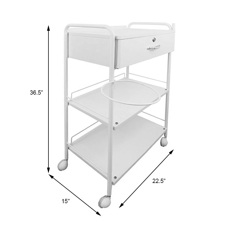 Greenlife® Professional Beauty Trolley with Lockable Drawer & Lamp Holder - Perfect for Salon, Spa & Home Makeup Organization (Model ST271)