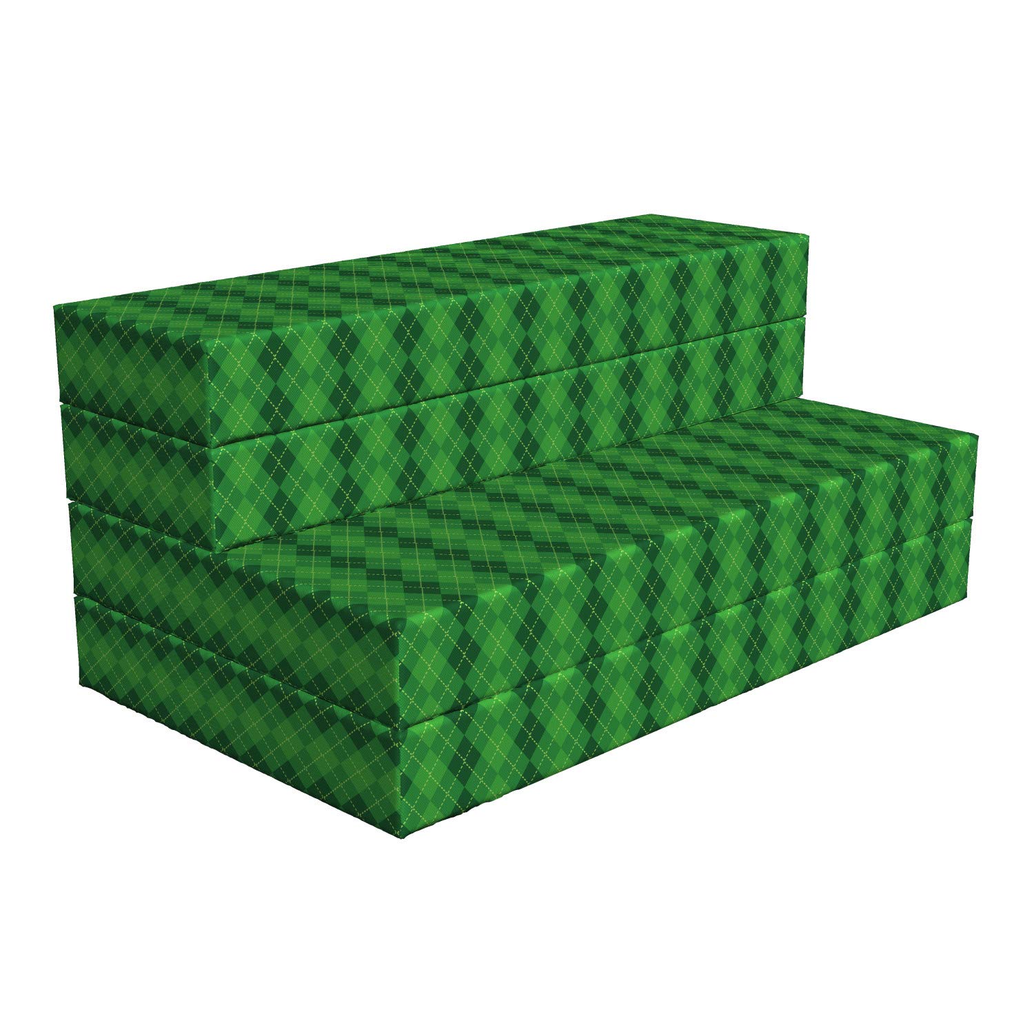 Ambesonne Irish Foldable Mattress - Tartan Plaid Design, 78.7