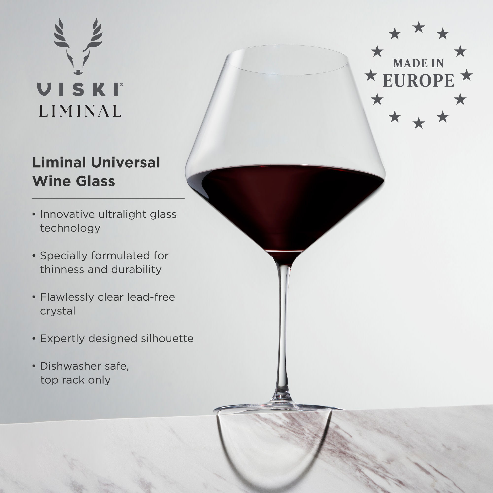 Premium Burgundy Wine Glass Set - Elegant Crystal Red Wine Glasses for Cabernet & Pinot Noir - Perfect for Dinner Parties, Romantic Evenings & Wine Tasting Events