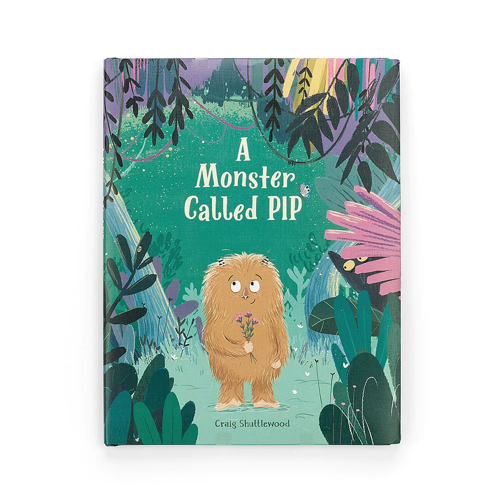 Jellycat A Monster Called Pip Book - Soft Plush Toy & Storybook for Kids | Perfect for Bedtime Reading, Gifts & Cuddles