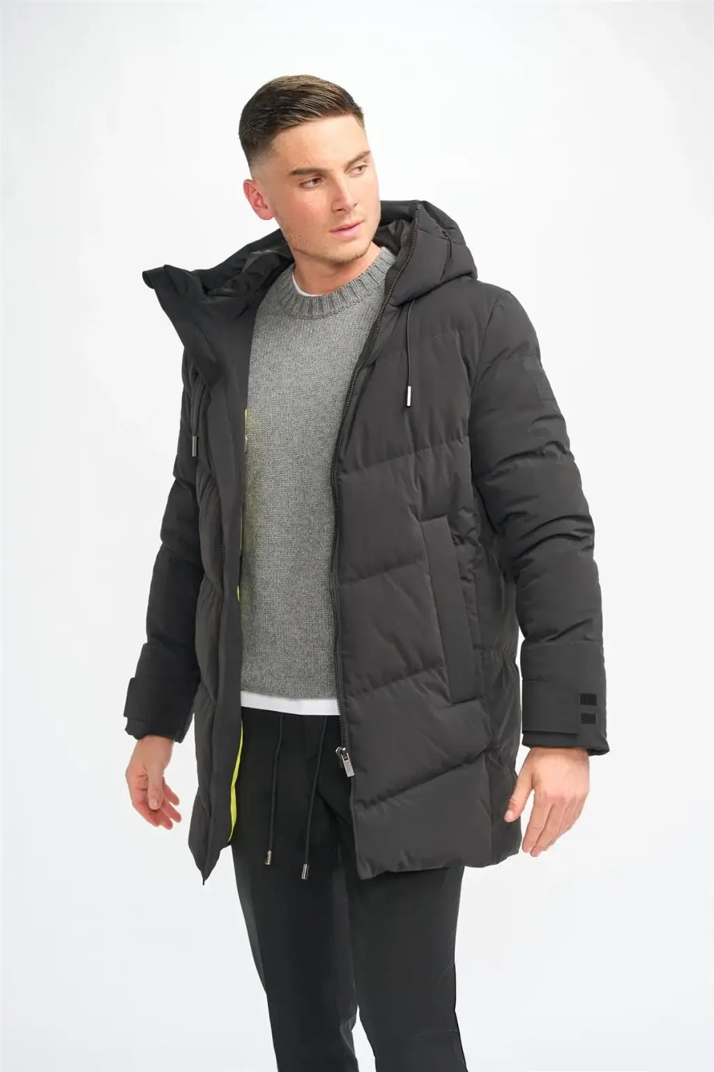 Cavani Men's Fabini Black Winter Coat - Waterproof & Windproof Jacket for Outdoor Activities, Hiking & Travel