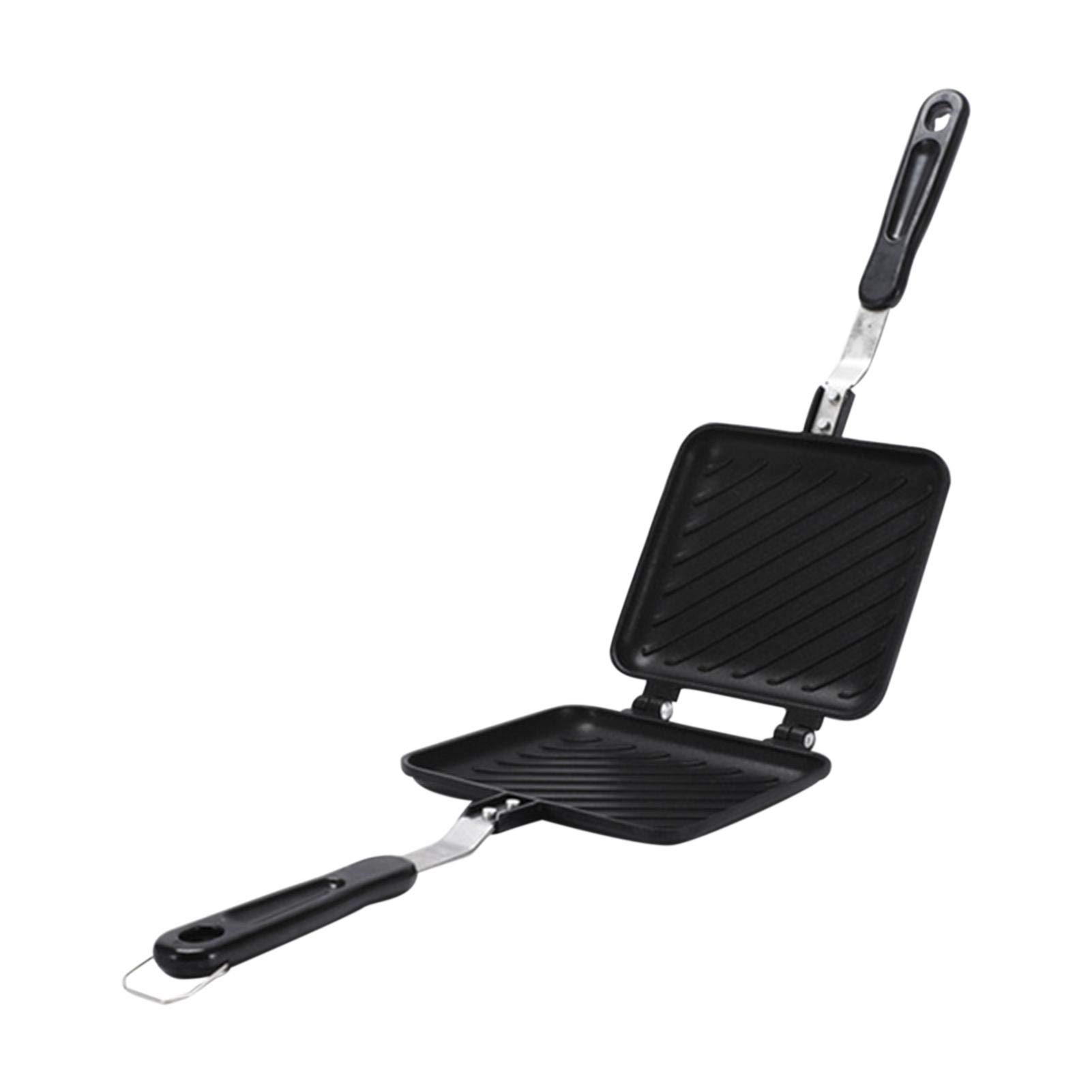 Non-Stick Double-Coated Sandwich Maker & Panini Press - Aluminum Flip Grill Pan for Hot Sandwiches, Breakfast, Picnics & Quick Meals