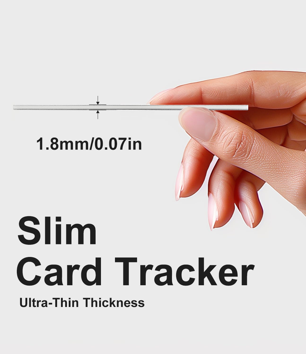 Wallet Finder Tracker Card - Wireless Charging Smart Tracker for Apple Find My (iOS) | IP68 Waterproof | Locate Wallet, Luggage, Car Keys & Backpack | Perfect for Travel, Work & Daily Use