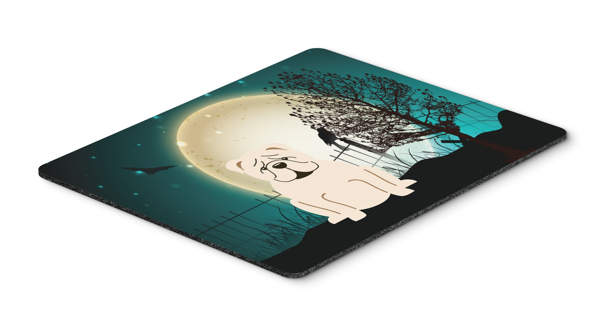 Halloween Scary English Bulldog Mouse Pad - Large Washable Non-Slip Desk Mat for Home Office, Gaming & Computer Work | Caroline's Treasures BB2313MP | Perfect for Halloween Decor & Workspace Accessories