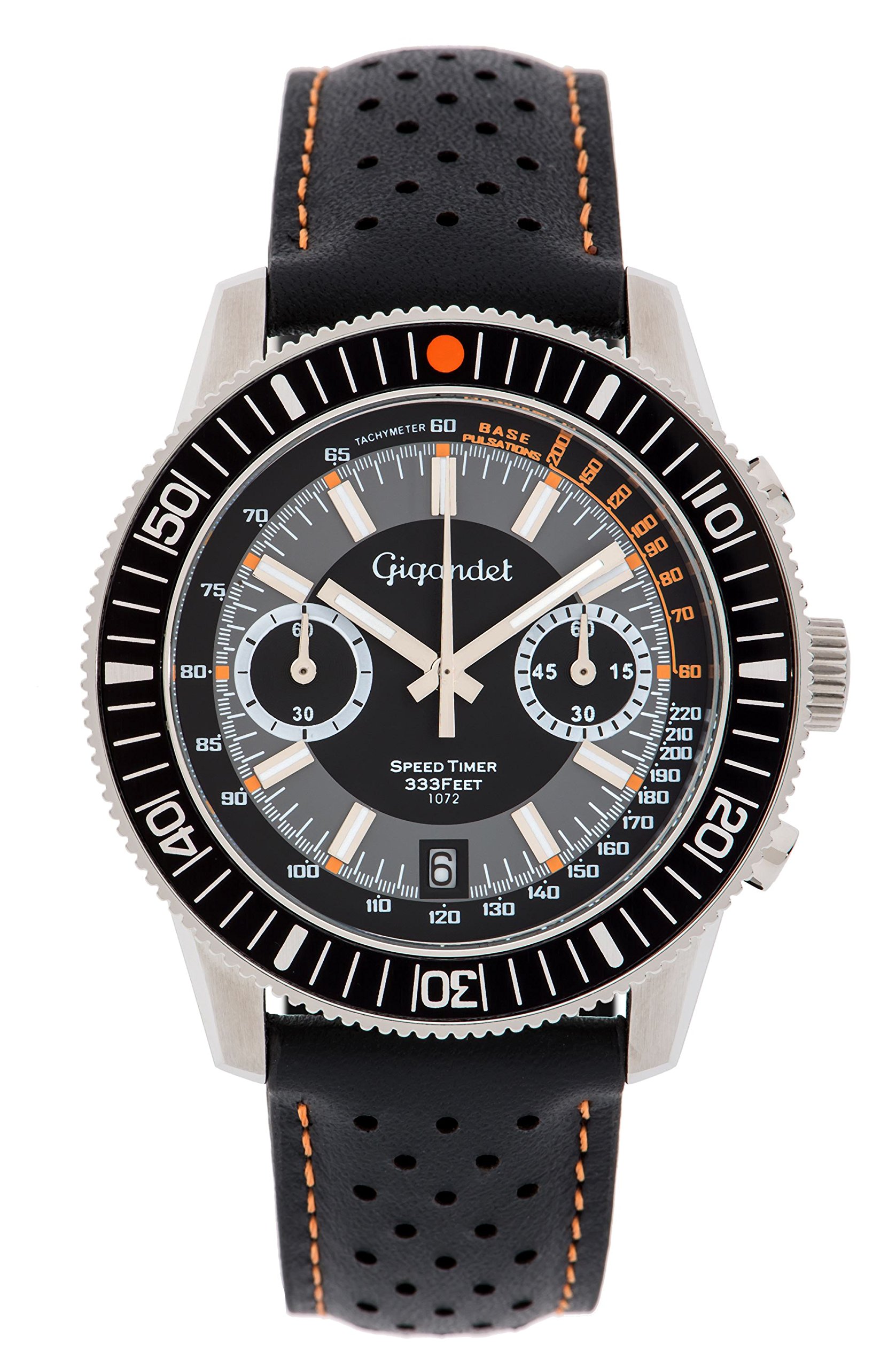 Gigandet Speed Timer Men's Analog Quartz Chronograph Watch - Gray & Black G7-004 | Stylish Dress Watch for Business, Casual & Formal Occasions