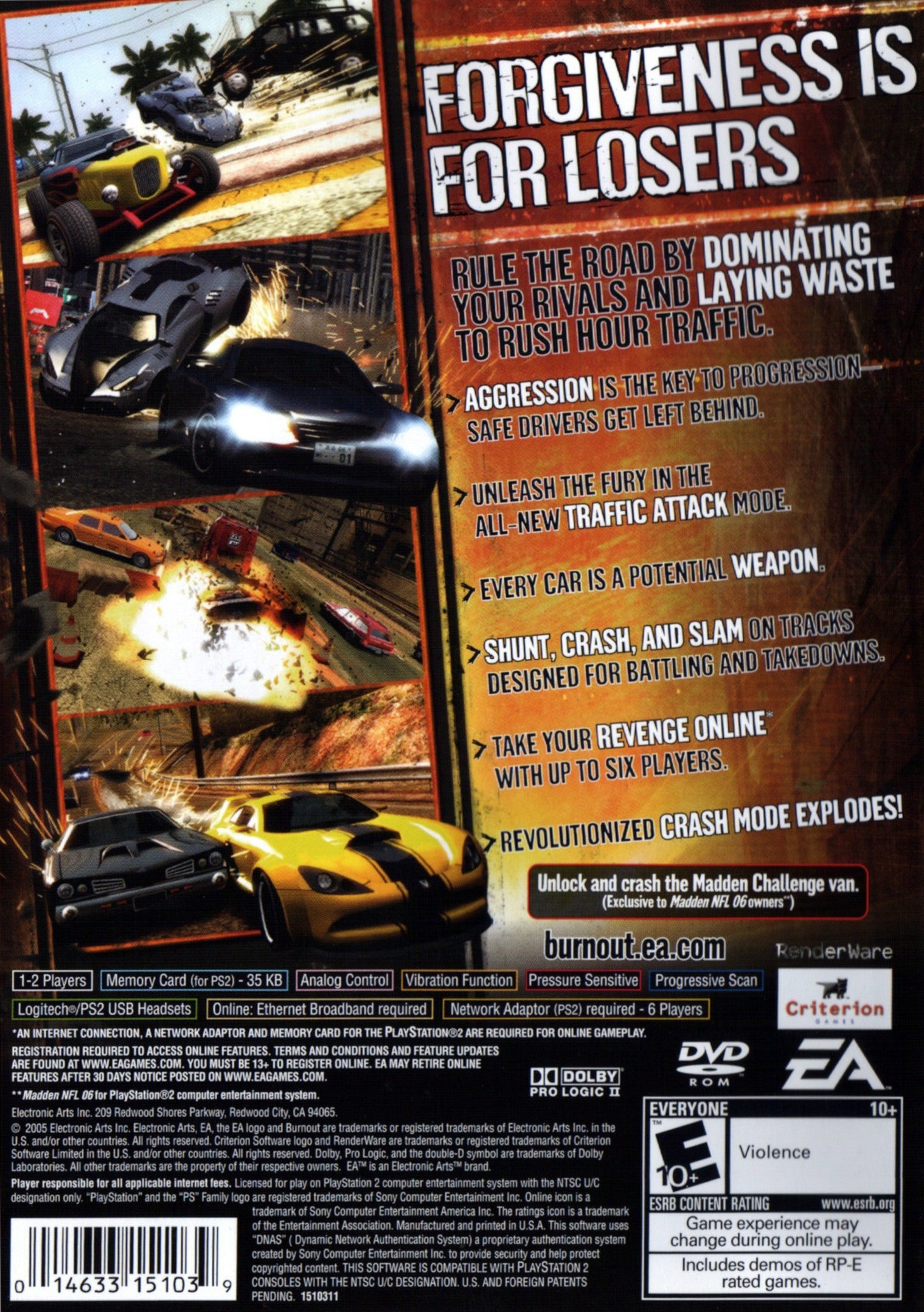 Used Burnout Revenge PS2 Video Game - Classic Racing Action for PlayStation 2 | Perfect for Retro Gaming Enthusiasts and Collectors