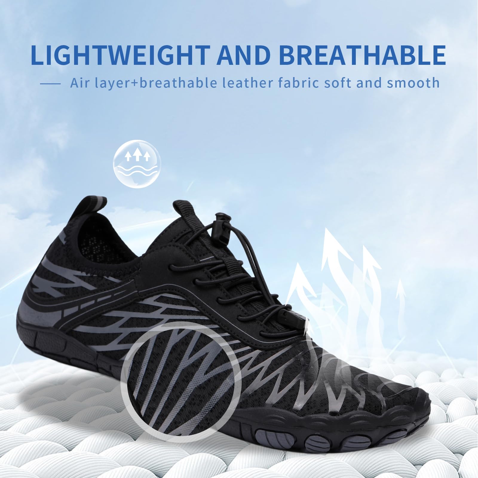 Barefoot Hiking Shoes for Women & Men - Wide Toe Box Water Shoes | Non-Slip Grounded Footwear for Neuropathy & Comfort | Perfect for Trail Running, Beach Walking & Everyday Wear
