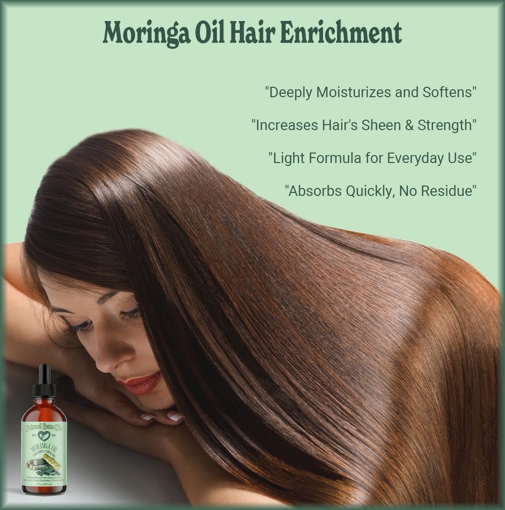 Organic Cold-Pressed Moringa Oil 1 Gallon - 100% Pure Nutrient-Rich Carrier Oil for Skin & Hair Care - Natural Moisturizer for Dry Skin, Scalp Treatment & DIY Beauty Recipes - USDA Certified for Face, Body & Hair Growth