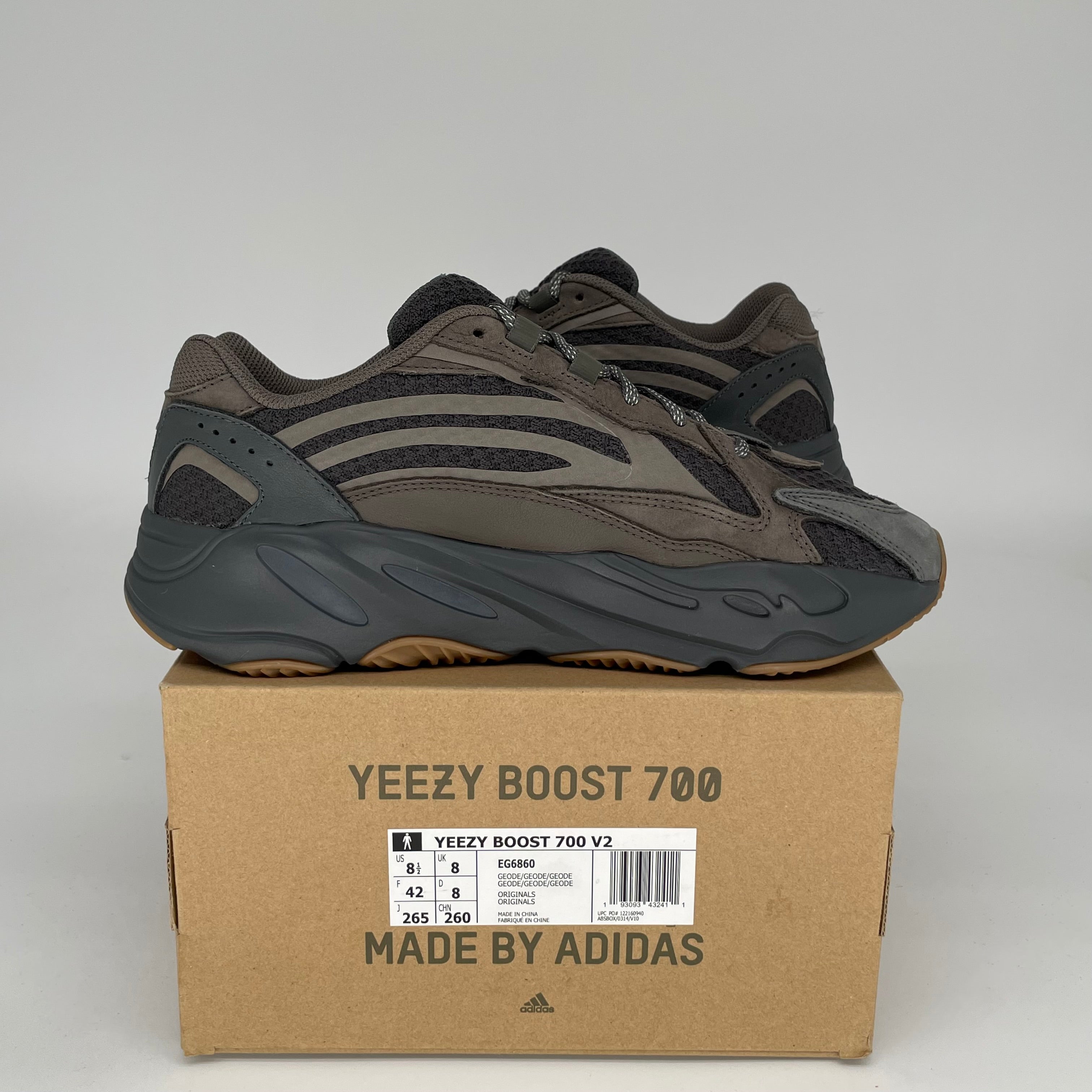 Adidas Yeezy 700 V2 Geode Sneakers - Men's Size 8.5 (EG6860) | Comfortable Running Shoes for Casual Wear & Street Style Fashion