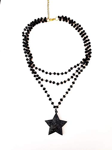 Elegant Black Triple Crystal Layer Chain Necklace Choker - Perfect Gift for Women, Her, Girlfriend, Wife | Ideal for Parties, Date Nights, and Special Occasions