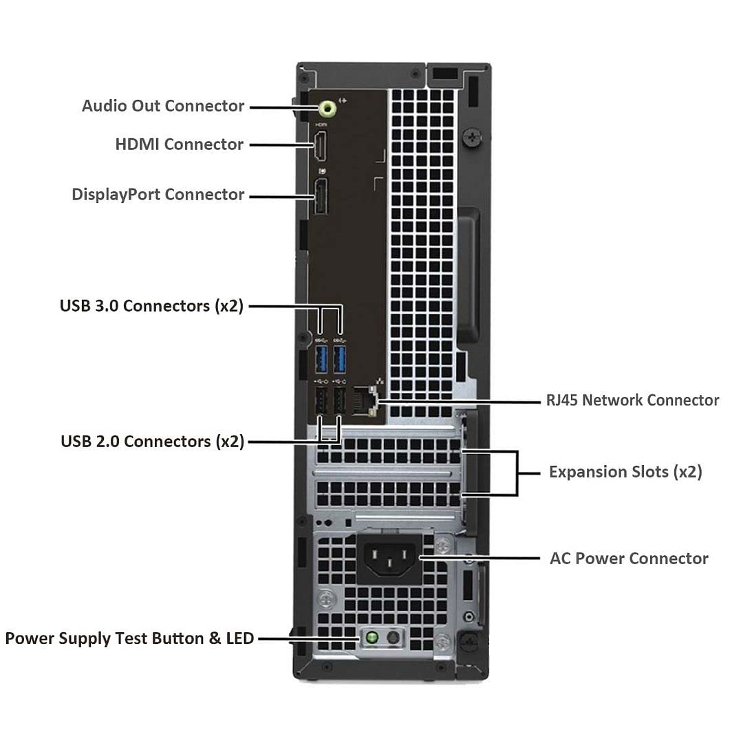 DELL OptiPlex 3040 SFF Business Desktop Computer - Intel Core i7-6700 Quad-Core 3.4GHz (Turbo 4.0GHz), 16GB RAM, 256GB SSD, WiFi, Bluetooth, HDMI, Dual Monitor Support, Wireless Keyboard & Mouse, Windows 10 Pro (Renewed) - Perfect for Home Office, Remote Work & Small Business Computing