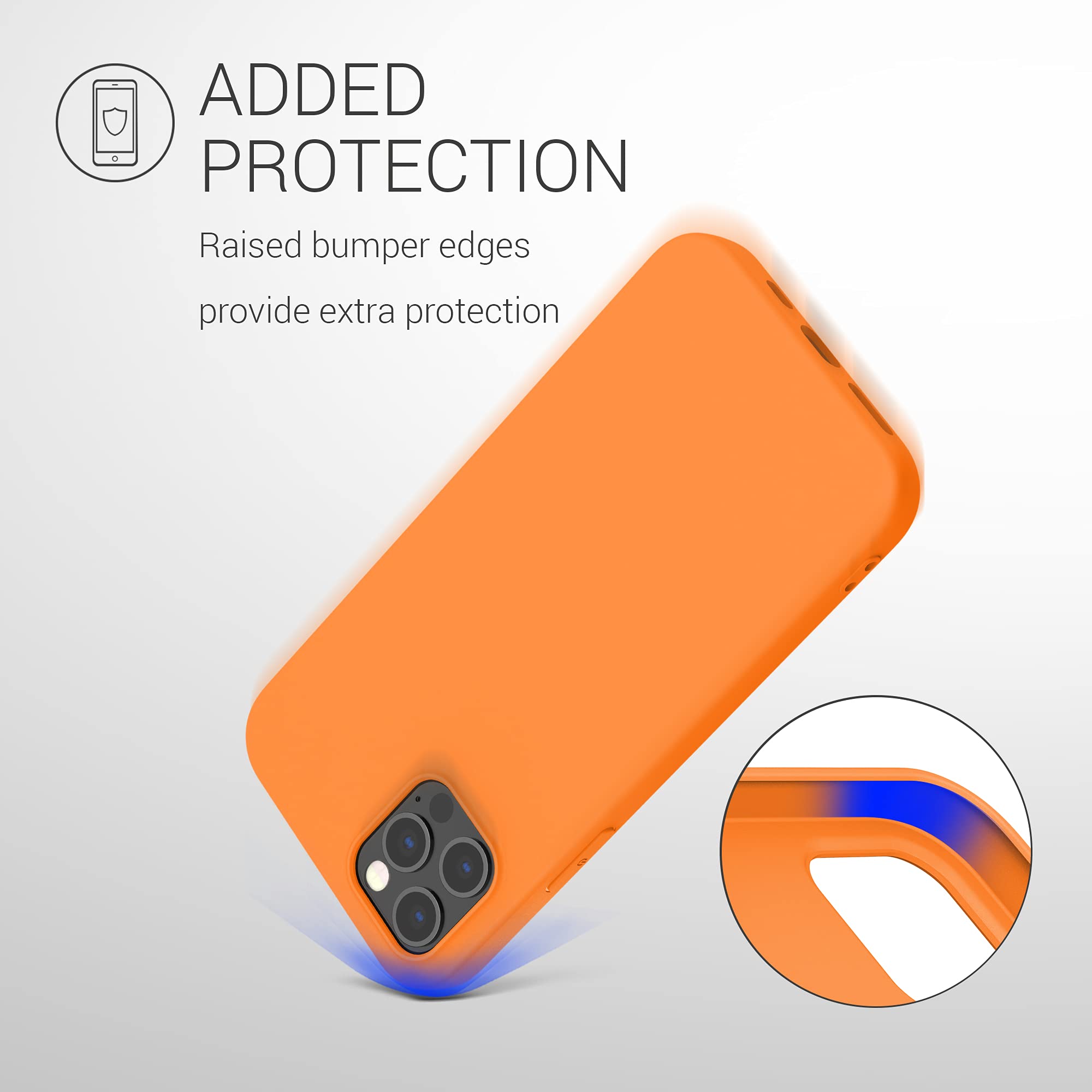 kwmobile Soft Slim Protective TPU Silicone Case for Apple iPhone 12 Pro Max - Shockproof & Scratch Resistant Cover - Fruity Orange - Perfect for Everyday Use, Travel & Outdoor Activities