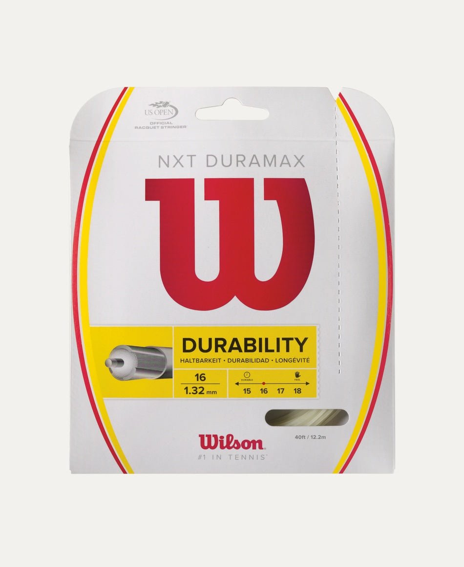 Wilson NXT Duramax 16 Tennis String Set - Premium Synthetic Gut Strings for Power & Control | Perfect for Competitive Play & Recreational Tennis
