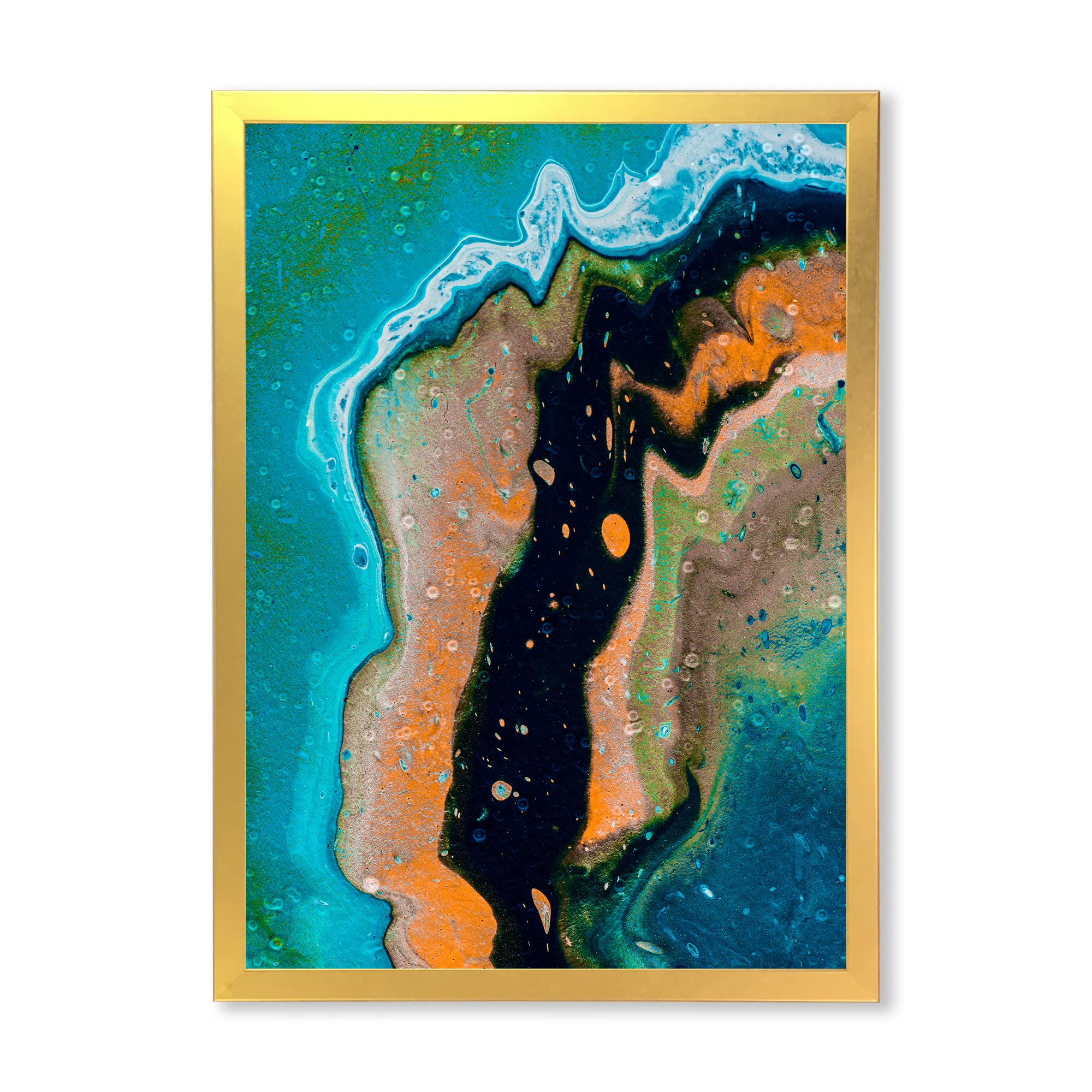Abstract Orange and Black Modern Framed Wall Art - Contemporary Home Decor for Living Room, Bedroom & Office | DesignQ