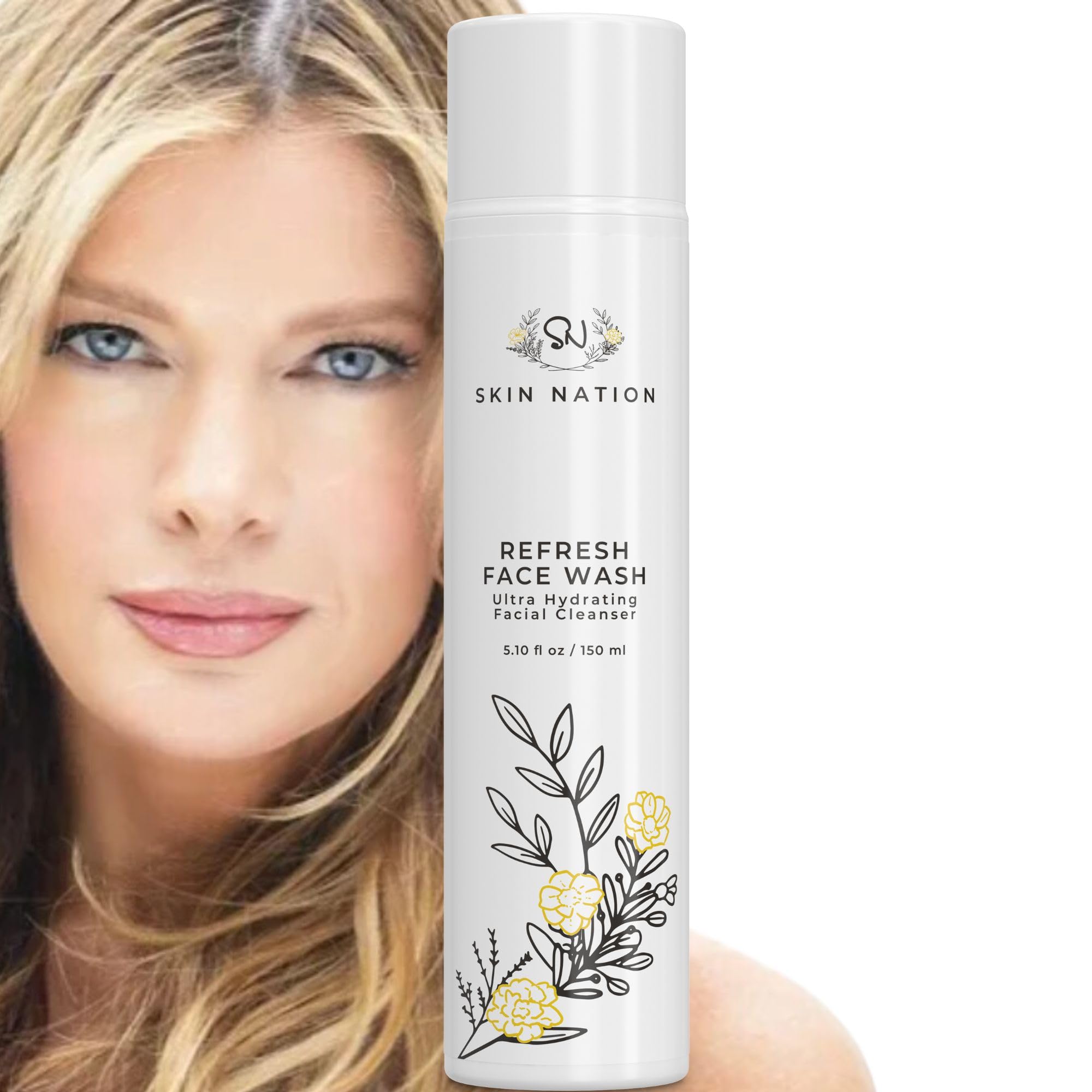 Refresh Face Wash - Gentle Cleanser for All Skin Types | Hydrating & Soothing Facial Cleanser for Daily Use | Perfect for Morning & Night Skincare Routine