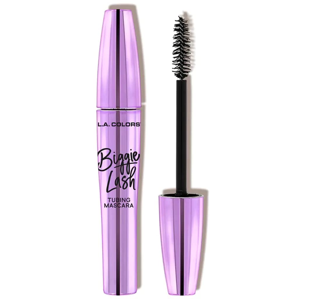 L.A. COLORS Biggie Lash Tubing Mascara - Volumizing & Lengthening Waterproof Mascara in Black (CBMS325) | Perfect for Everyday Wear, Special Occasions & Sensitive Eyes