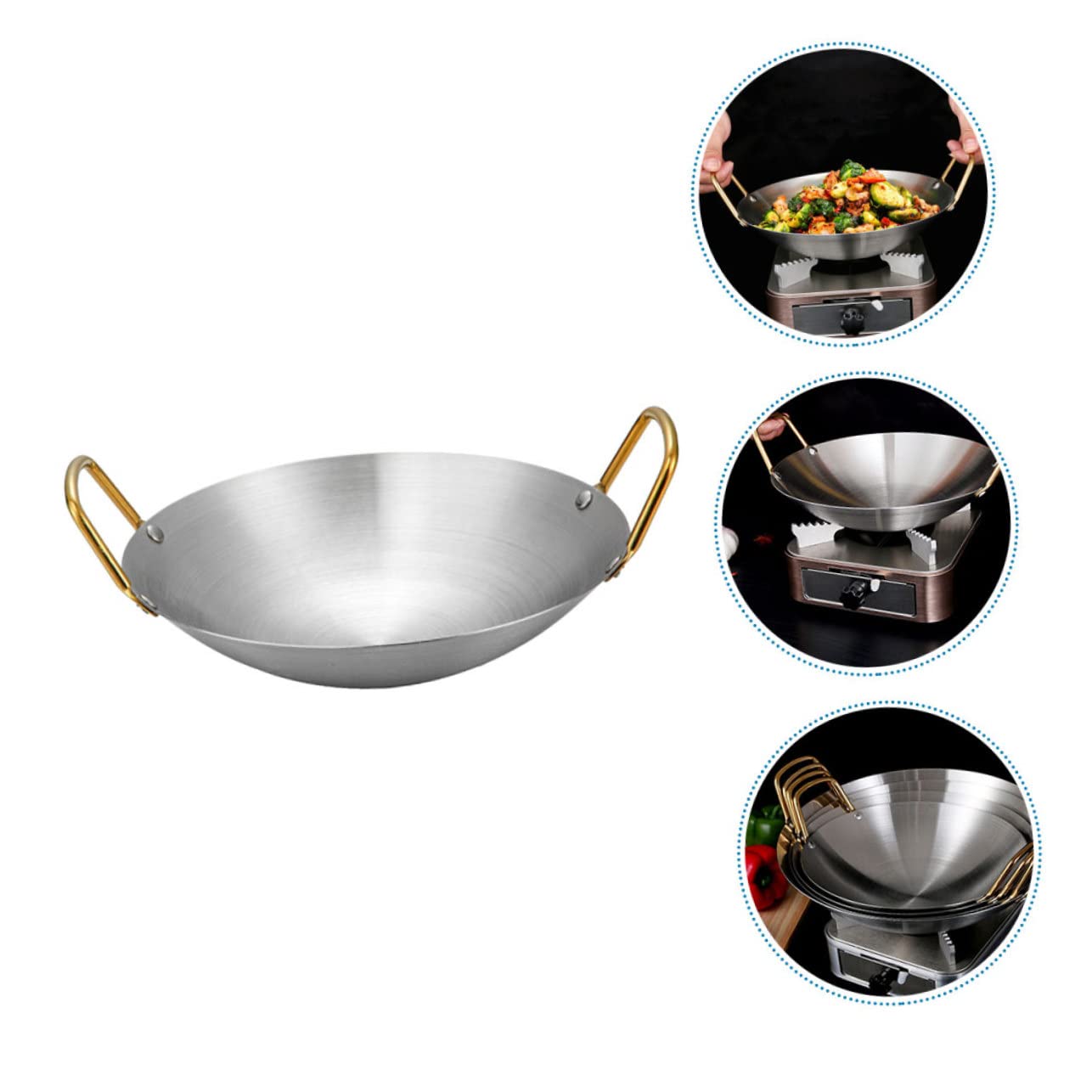 DOITOOL 1pc Stainless Steel Double Ear Pot - 5QT Kitchen Stockpot for Cooking, Soup, Wax Melting & More - Durable Home Cooking Pot for Household, Restaurant & DIY Projects