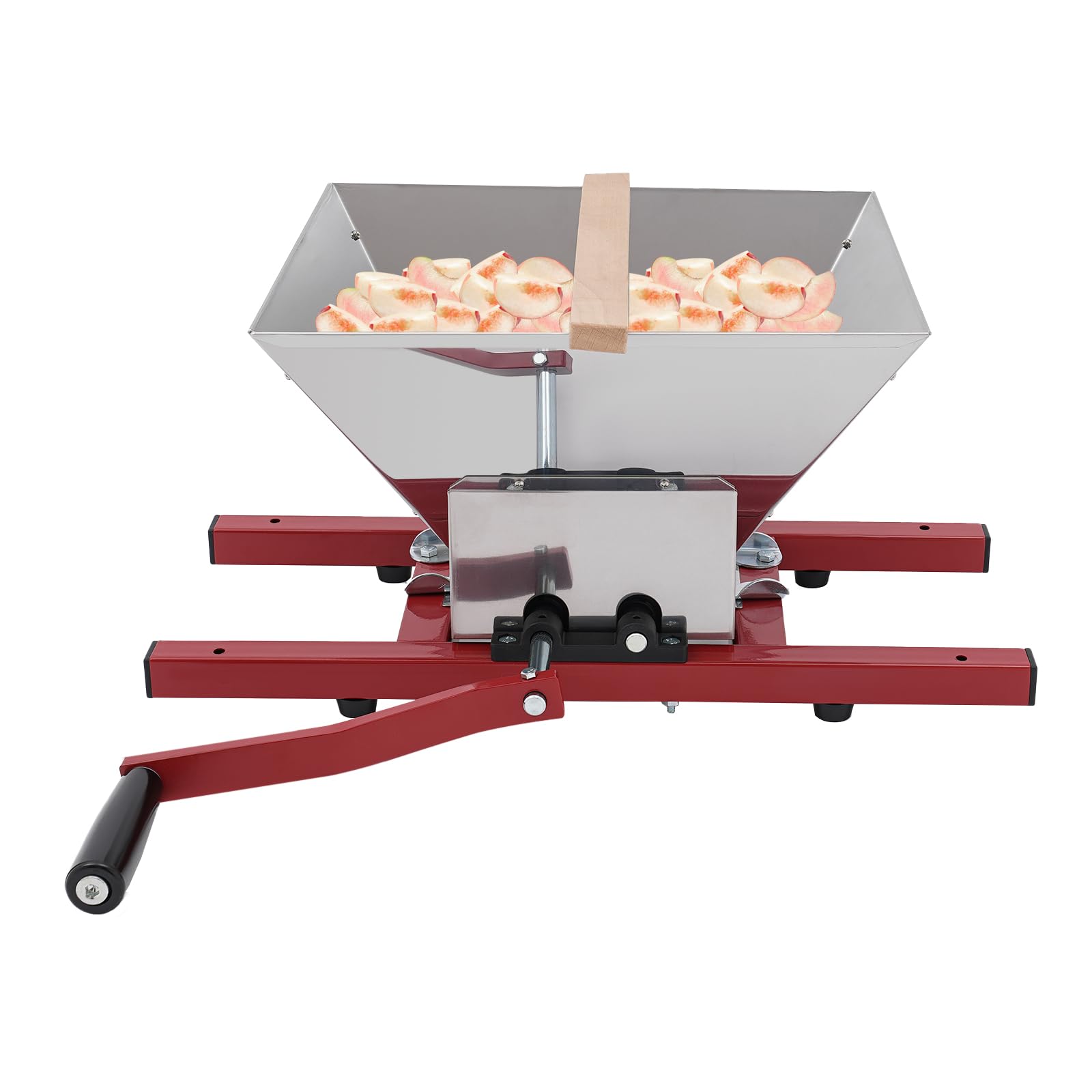 Premium 7L/1.8Gal Heavy Duty Fruit Wine Crusher Press - Manual Apple Grape Berries Juice Maker for Cider & Wine Making | Perfect for Home Brewing, Harvest Season & DIY Beverages
