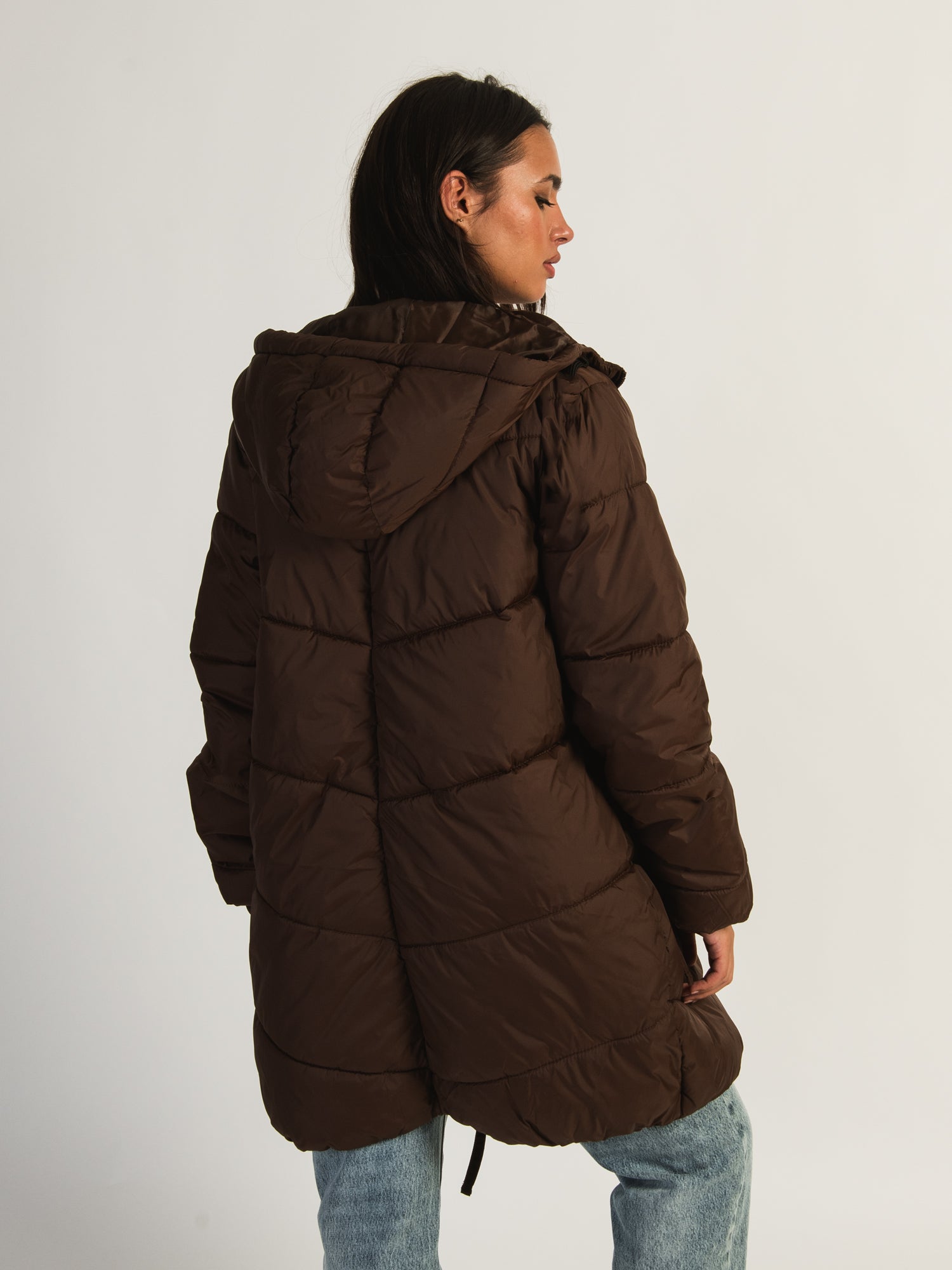 B.YOUNG Bomina Long Puffer Jacket for Women - Warm Winter Coat with Hood, Waterproof Down Jacket for Cold Weather | Perfect for Outdoor Activities, Travel & Daily Wear