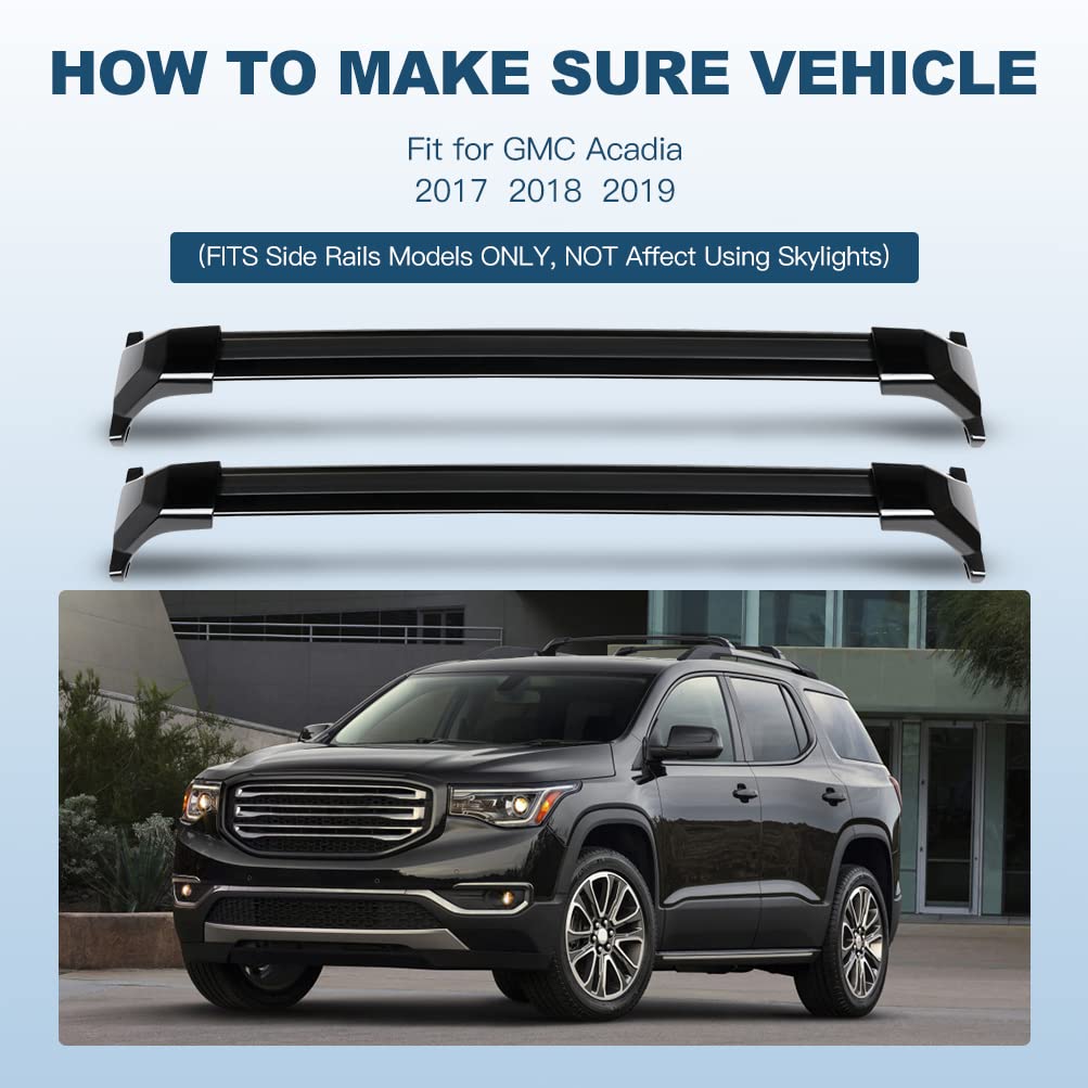 ECCPP Roof Rack Crossbars for GMC Acadia 2017-2019 | Heavy Duty 150LB Capacity Cargo Carrier | Kayak Canoe Rack | Perfect for Road Trips Camping & Outdoor Adventures